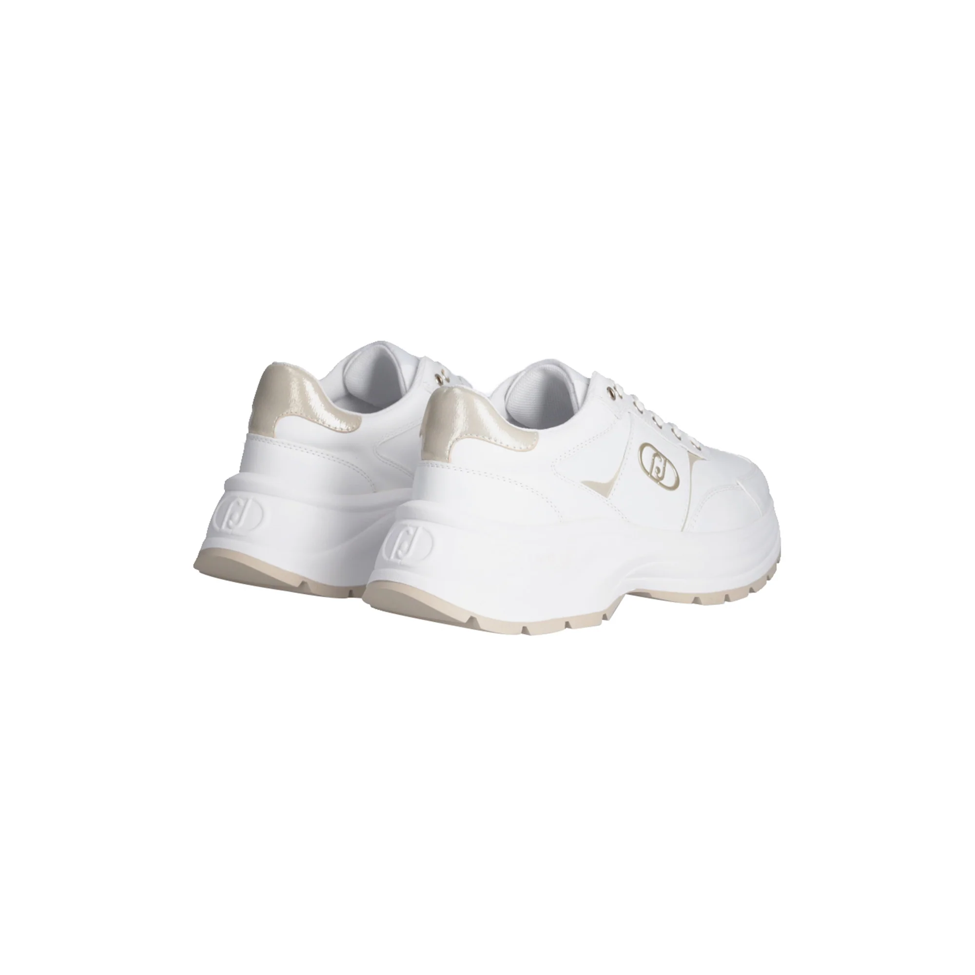Sneakers Donna in pelle bianca con suola bold - Image 3
