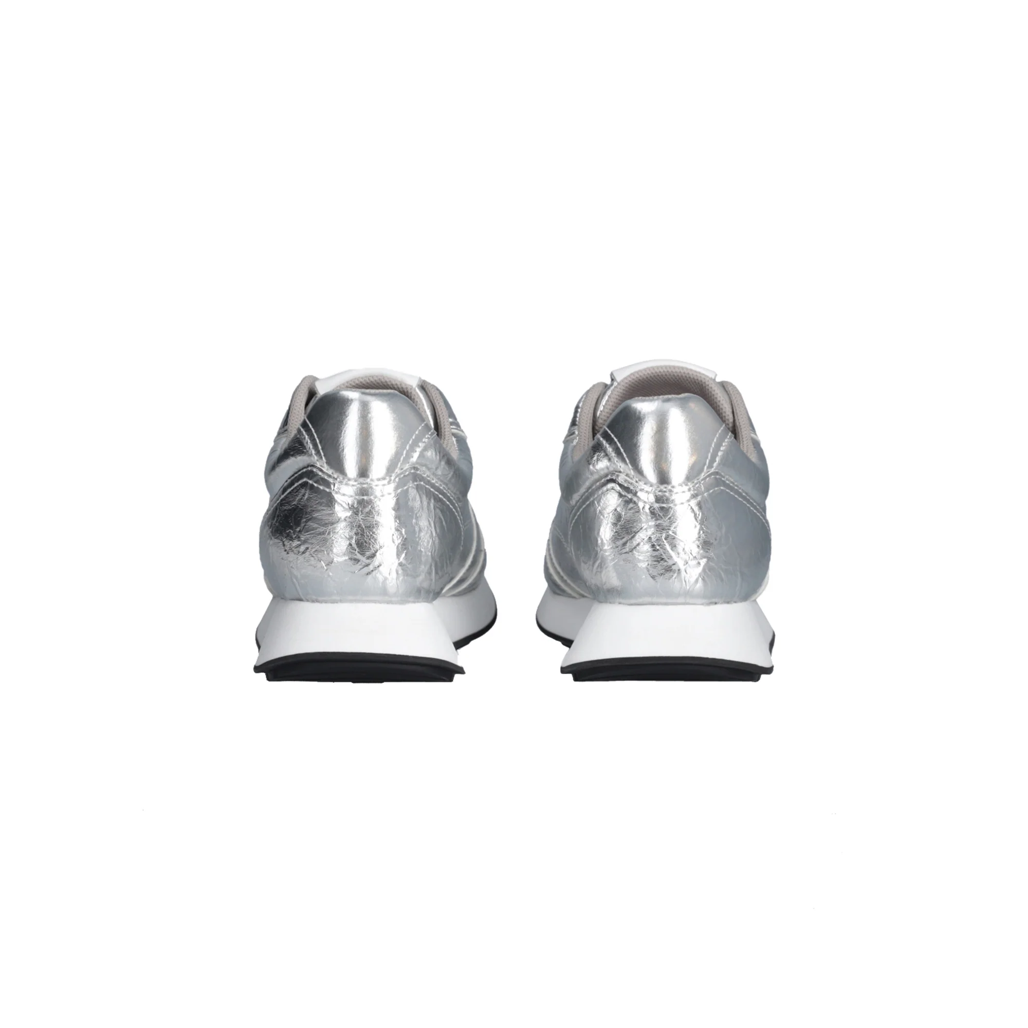 Sneakers Donna in crackle argento - Image 4