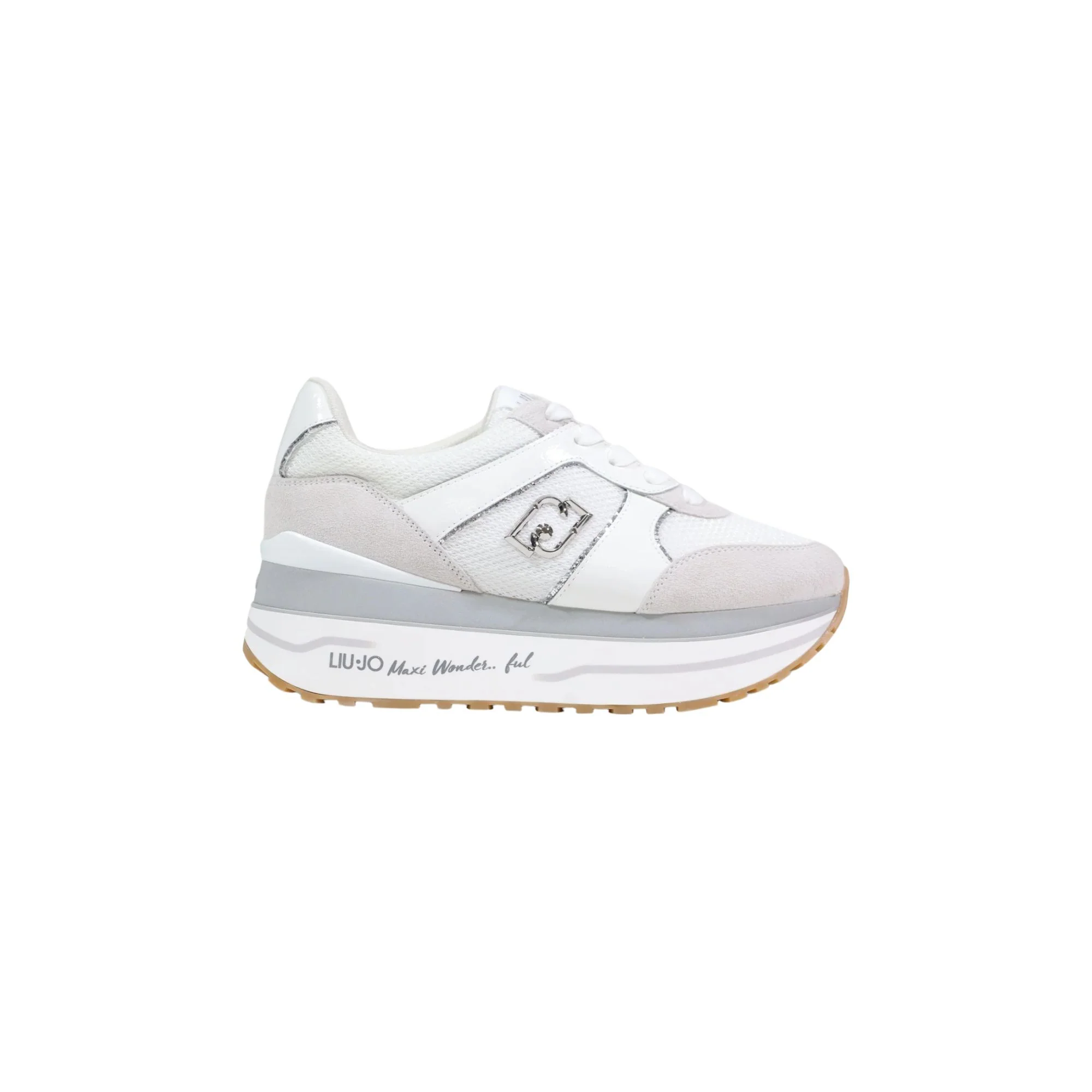 Sneakers Donna con platform bianche