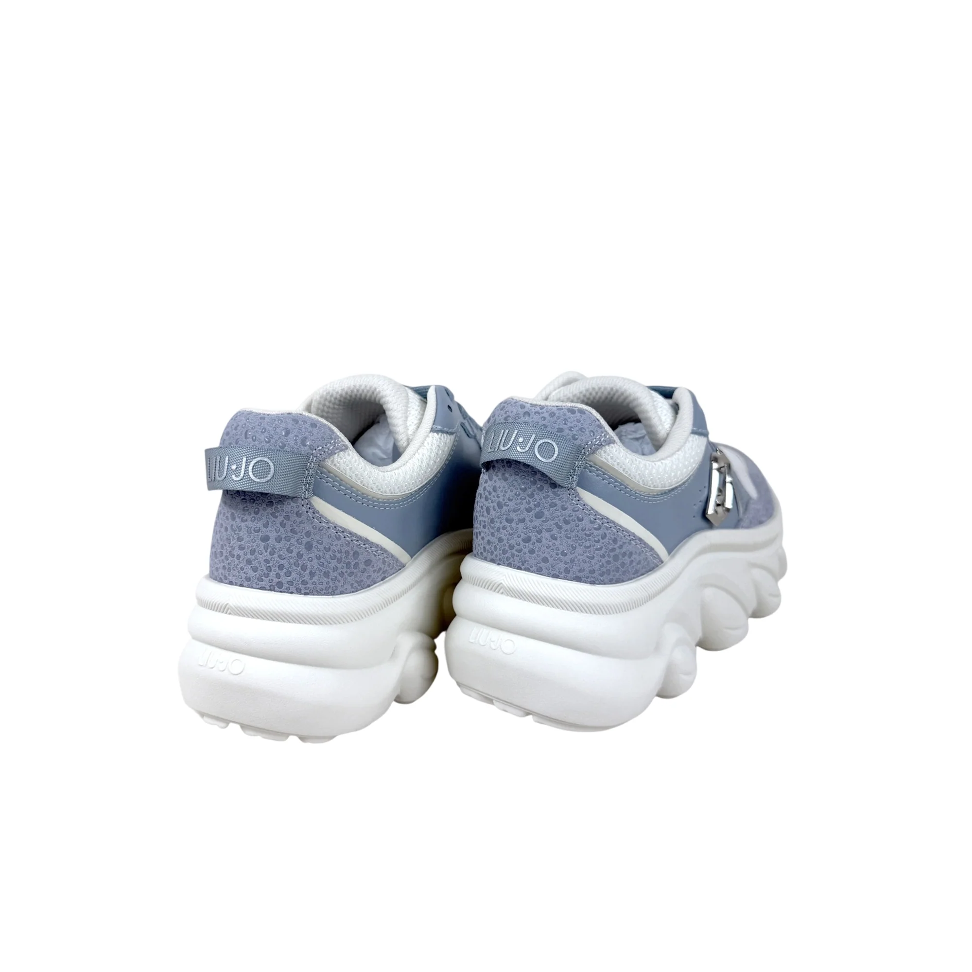 Sneakers Donna Blu con dettagli scamosciati con strass - Image 3