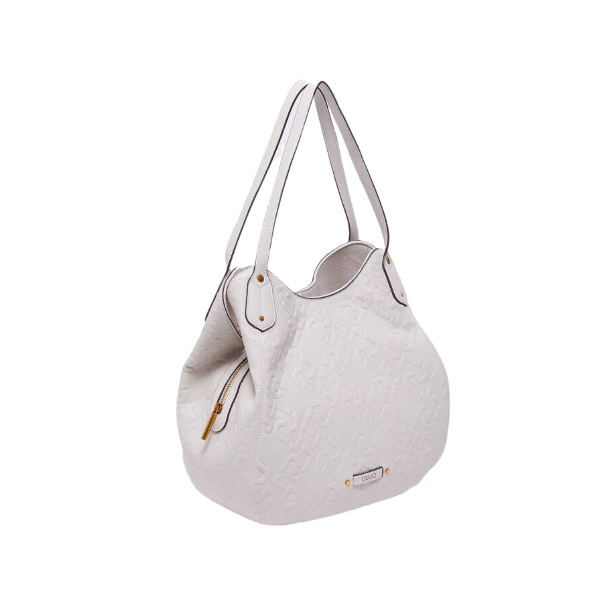 Borsa Donna inserti in pelle e logo all over - Image 3