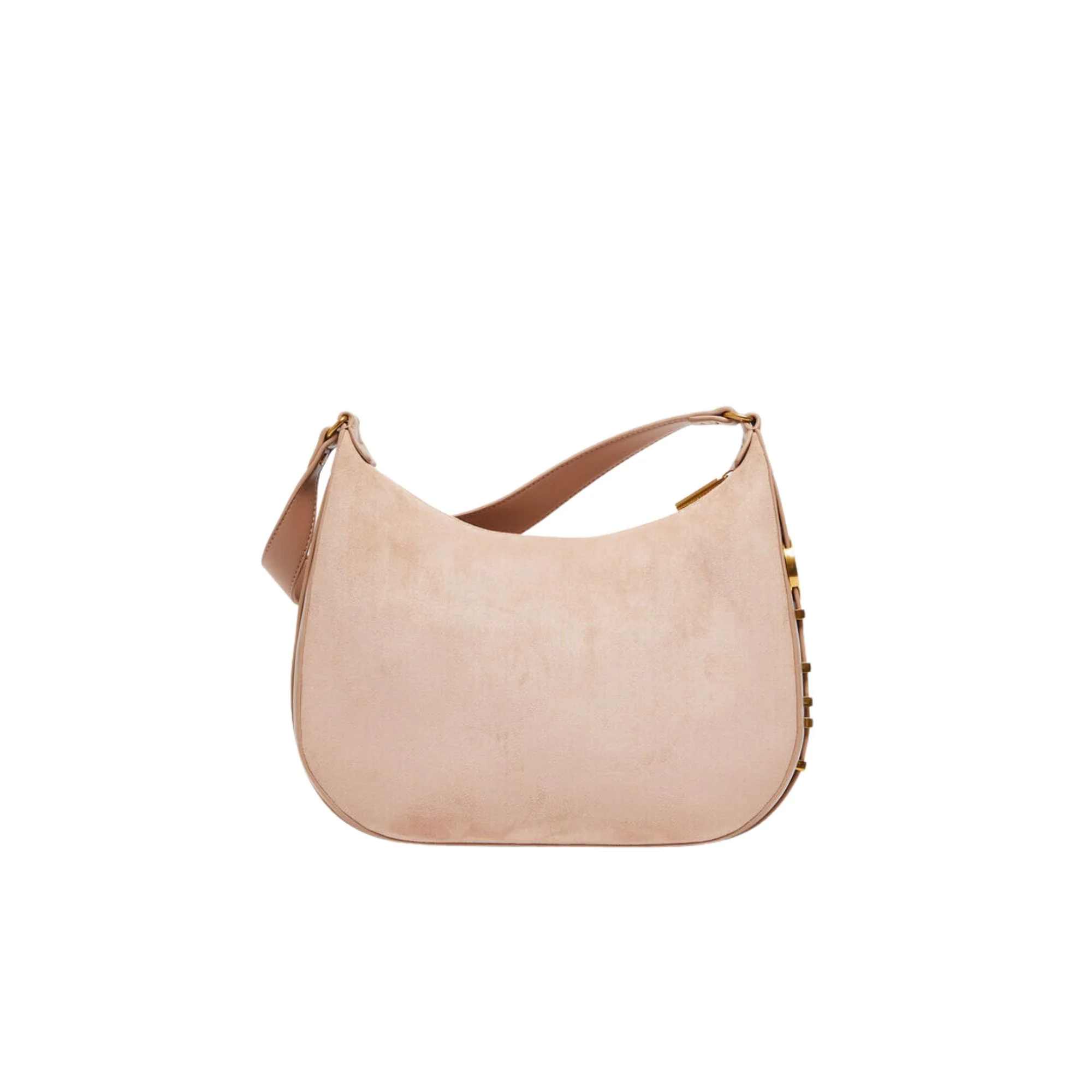Borsa a Spalla Effetto Suede Donna - Caffellatte - Image 2