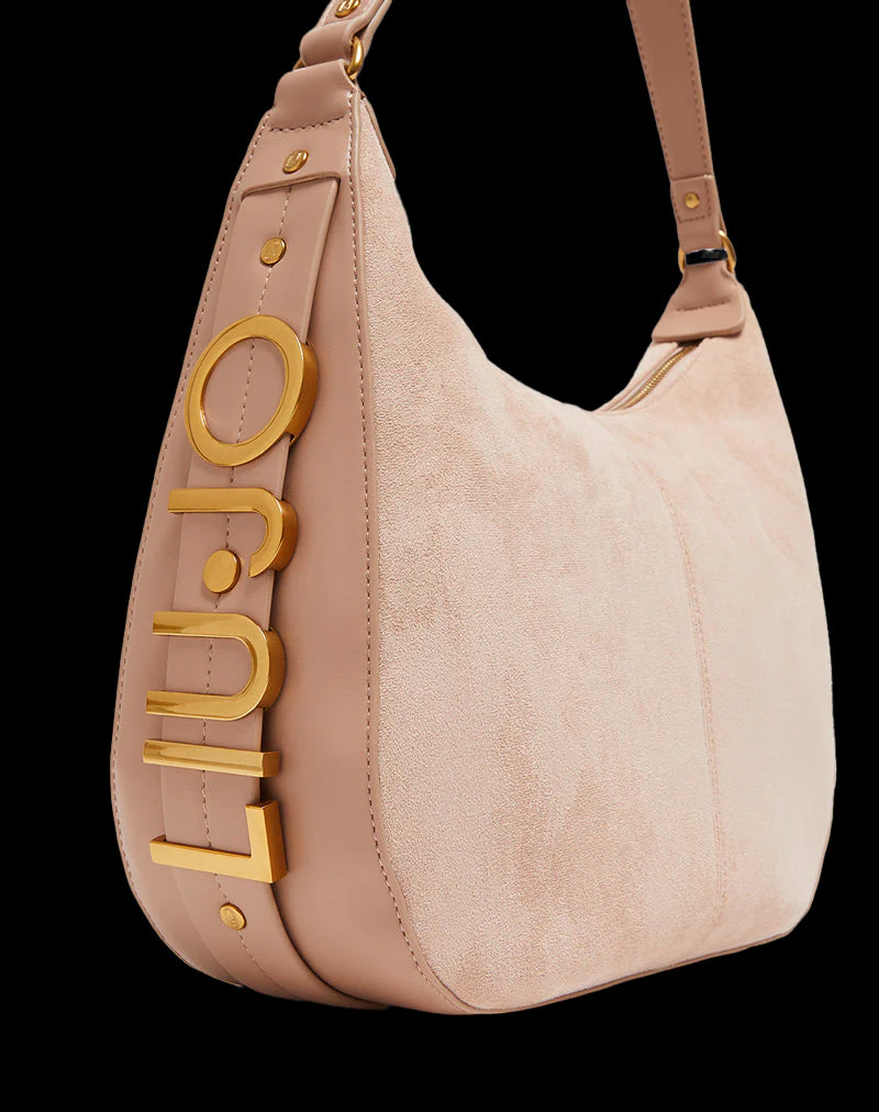 Borsa a Spalla Effetto Suede Donna - Caffellatte - Image 21