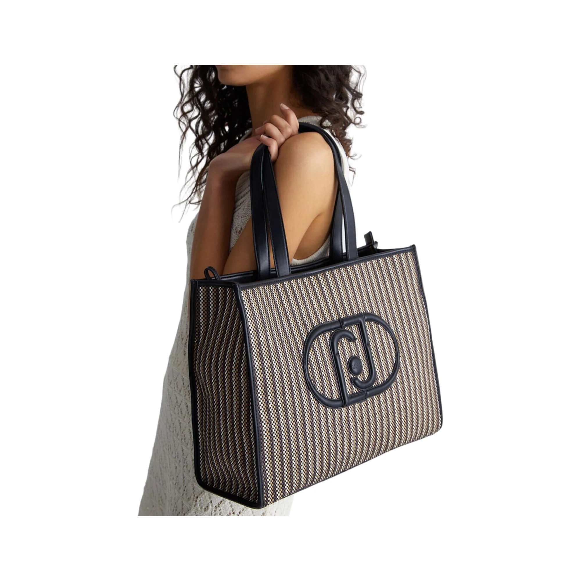 Borsa Donna modello shopper a righe - Image 3