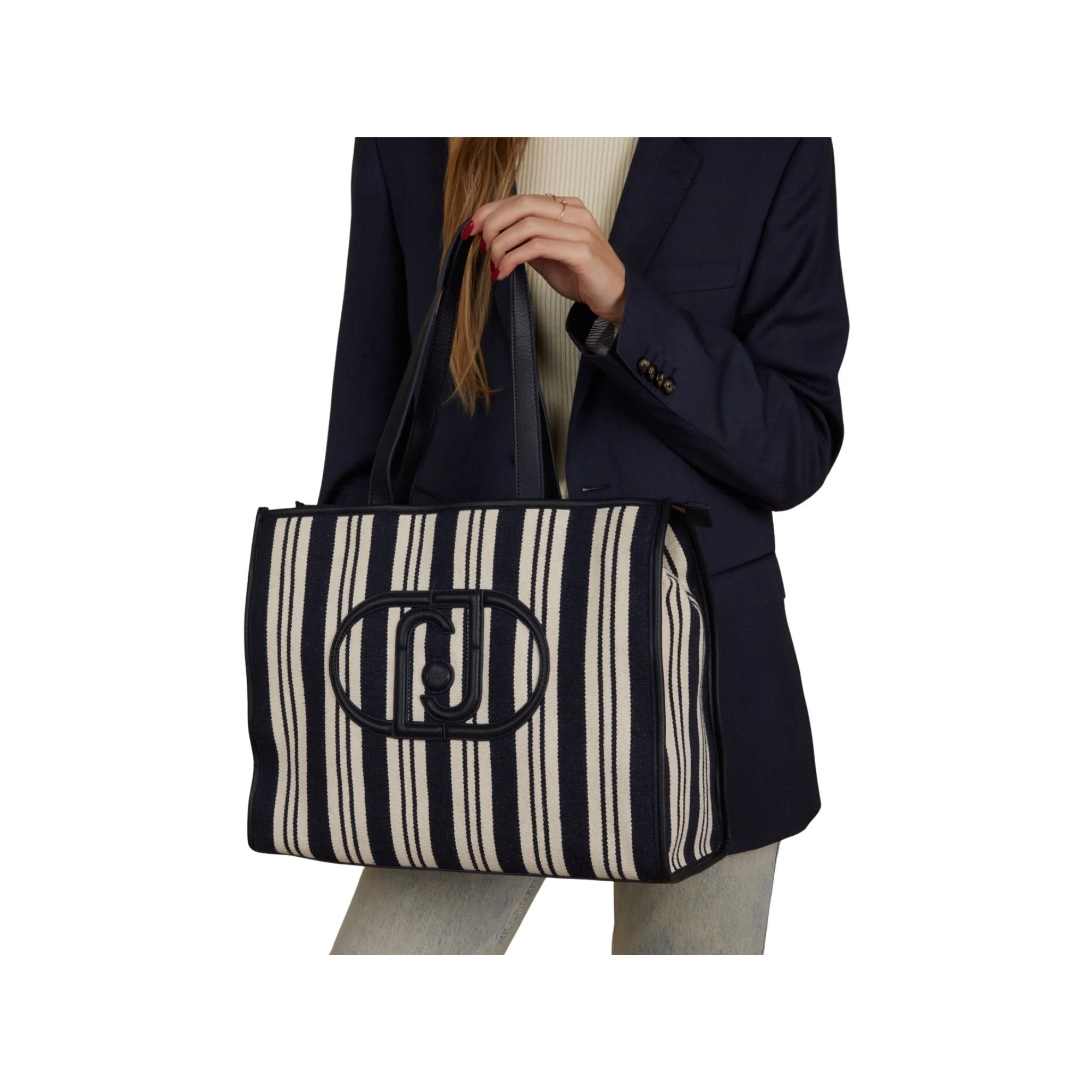 Borsa Donna modello shopper a righe - Image 2