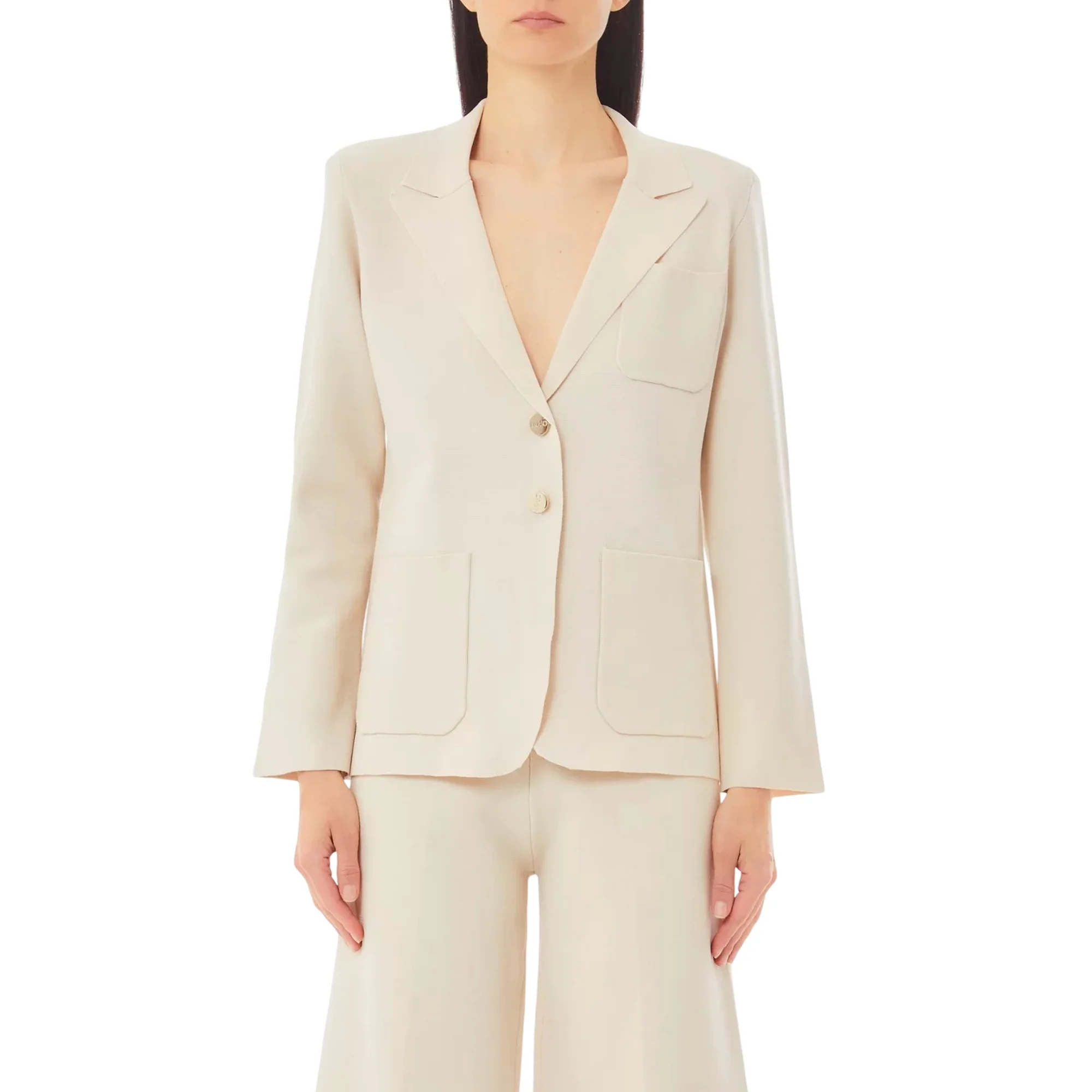 Giacca in maglia beige chiaro da Donna