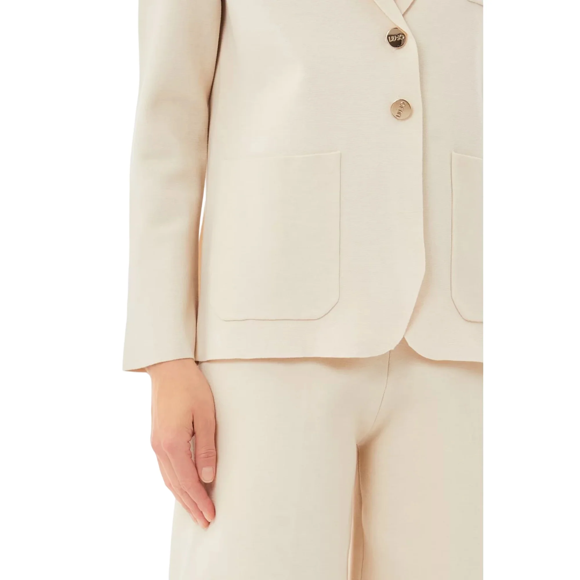 Giacca in maglia beige chiaro da Donna - Image 3