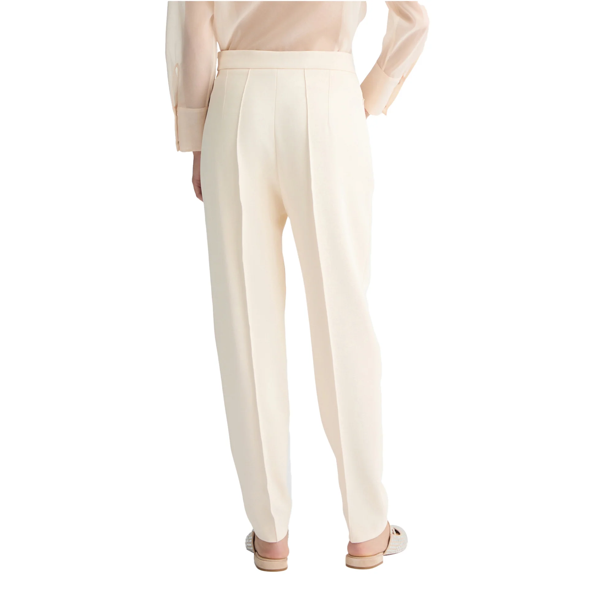 Pantaloni Donna a sigaretta bianco panna - Image 3