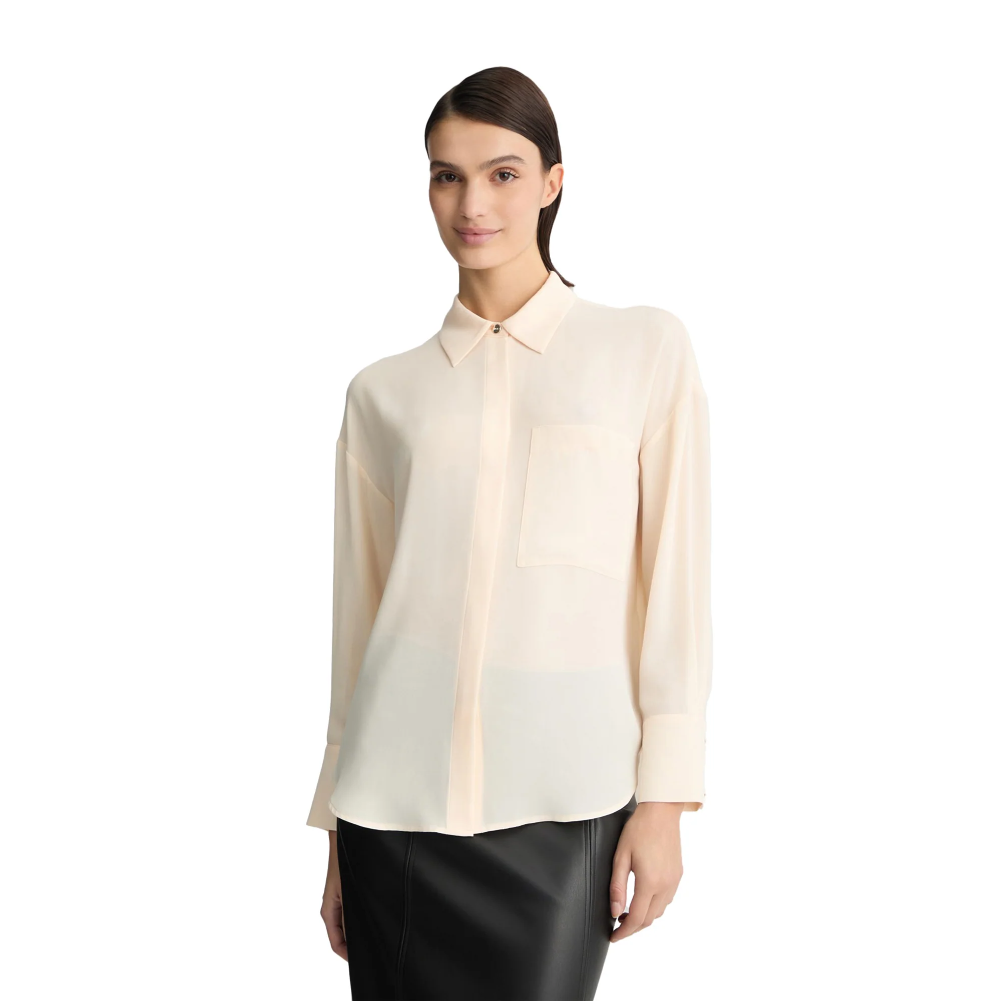 Camicia oversize Donna Beige chiaro - Image 2