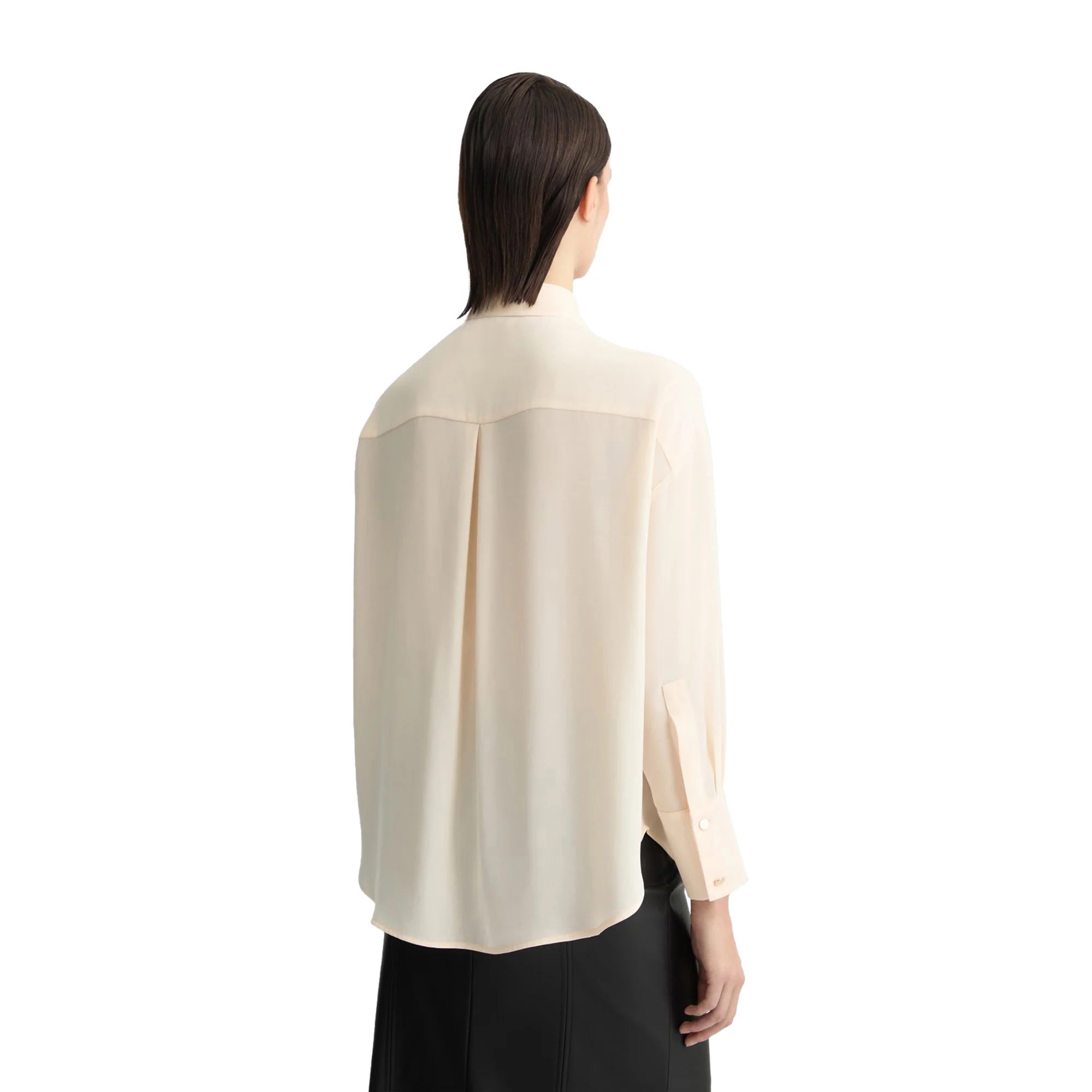 Camicia oversize Donna Beige chiaro - Image 3