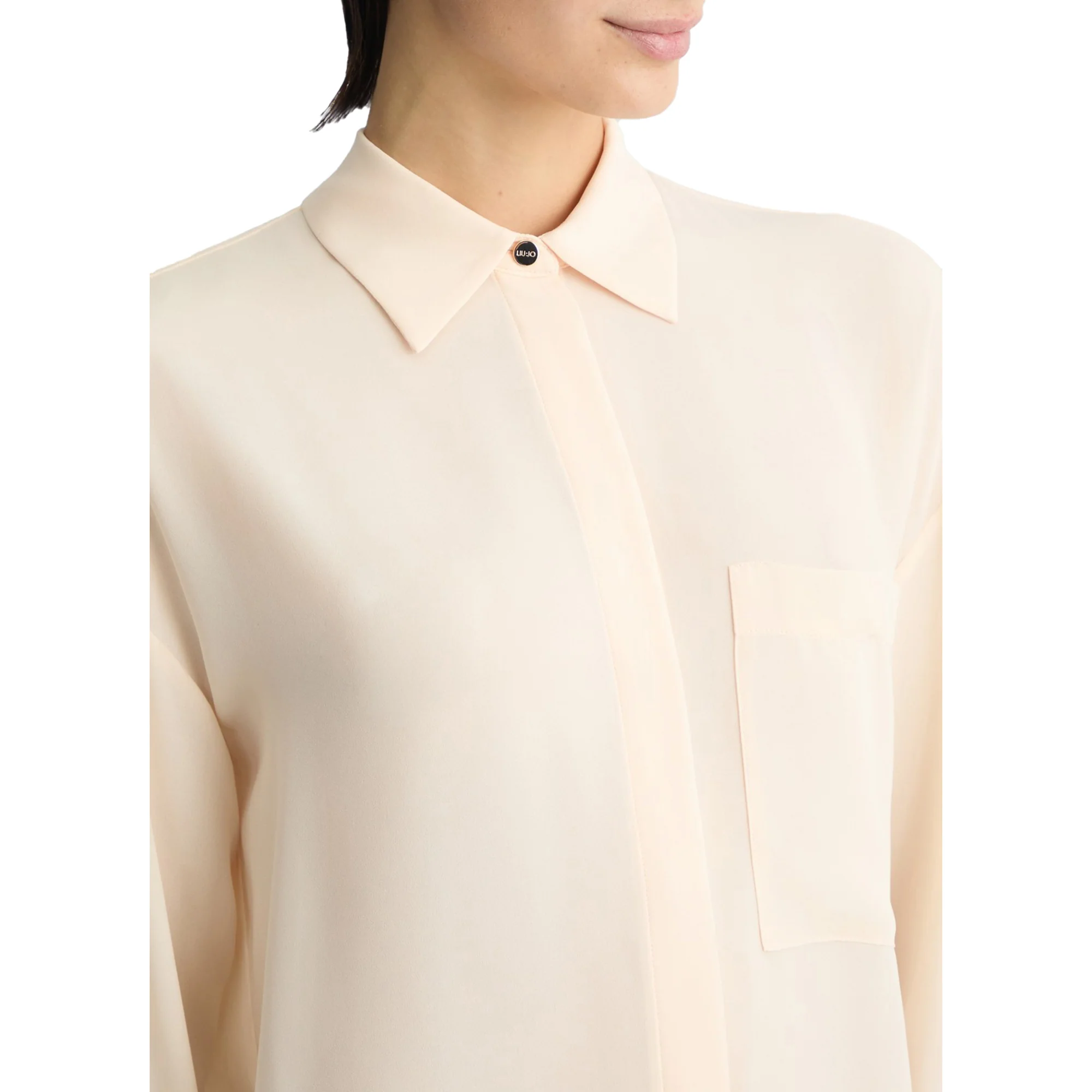 Camicia oversize Donna Beige chiaro - Image 4