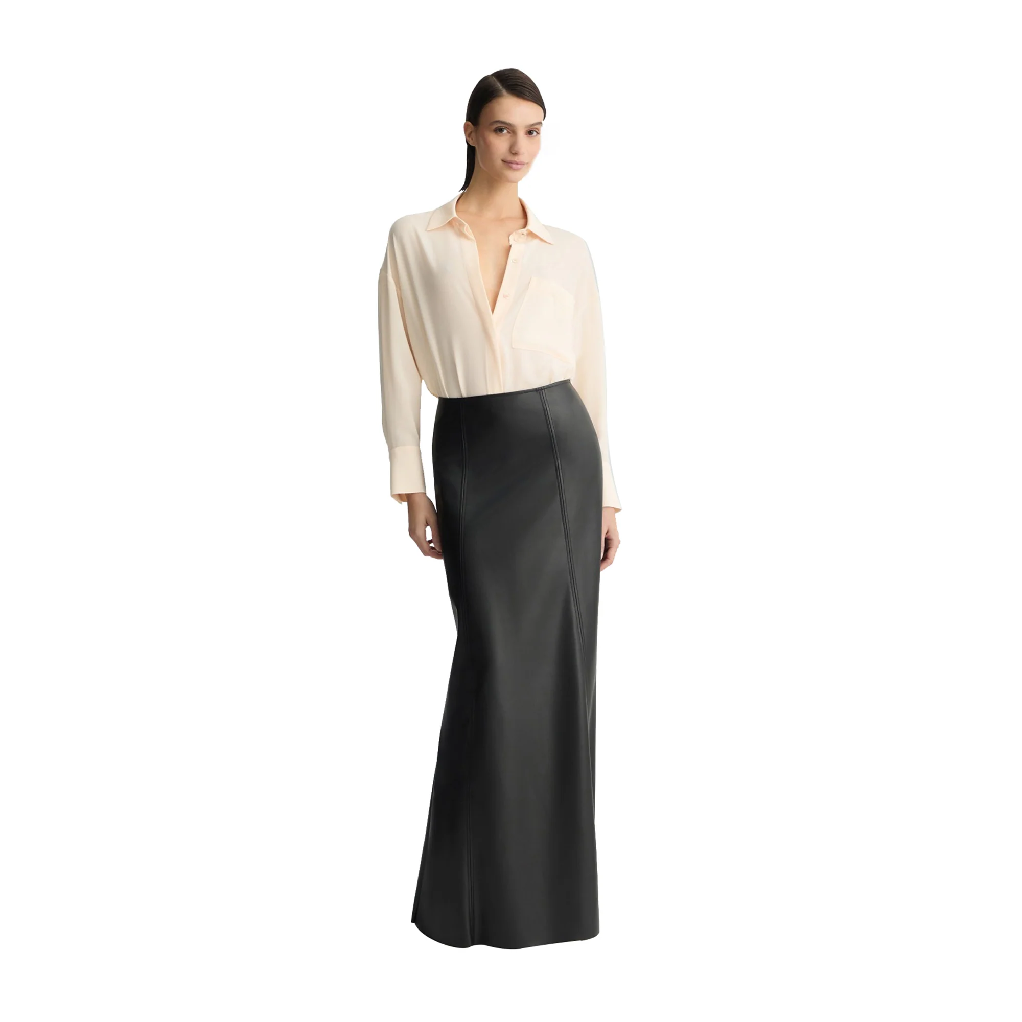 Camicia oversize Donna Beige chiaro - Image 5