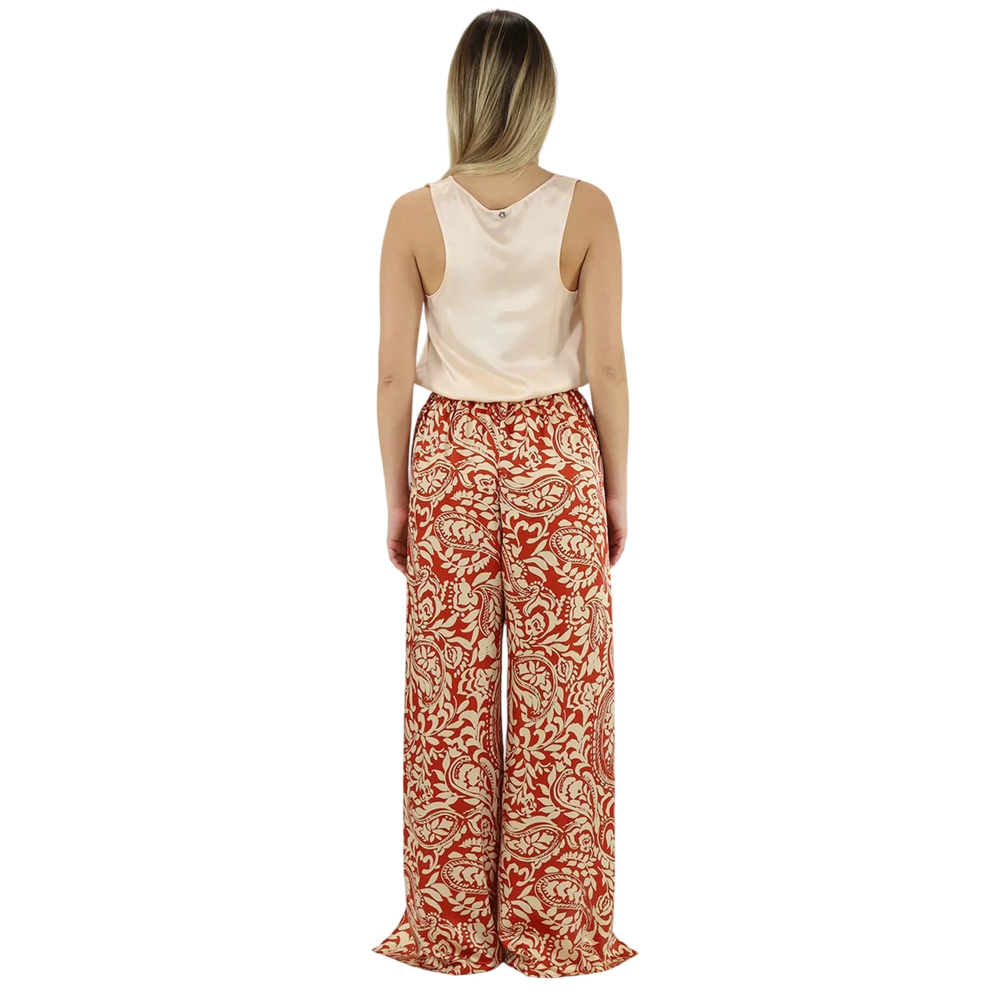 Top Donna in raso beige - Image 4