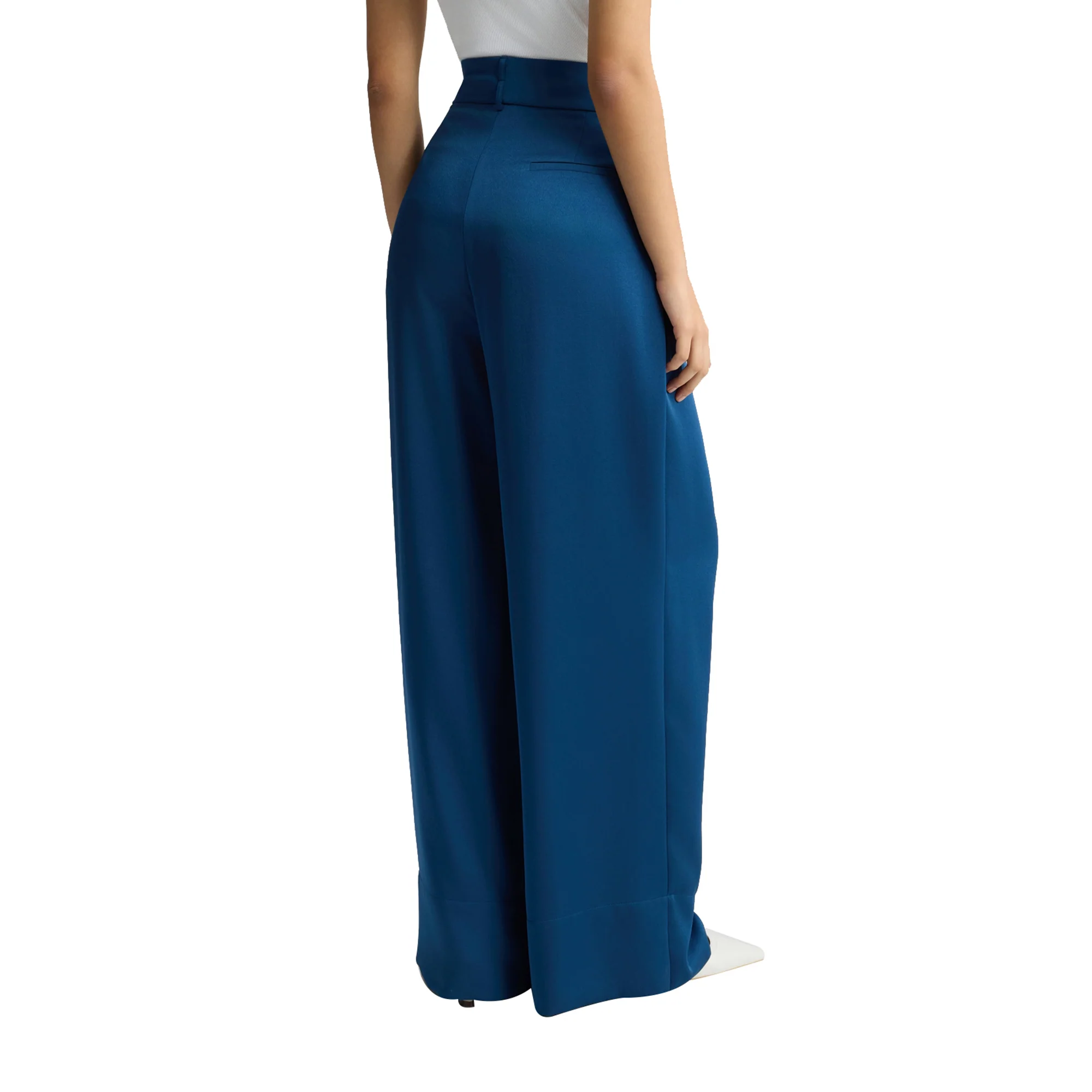 Pantaloni Donna a palazzo Blu - Image 3
