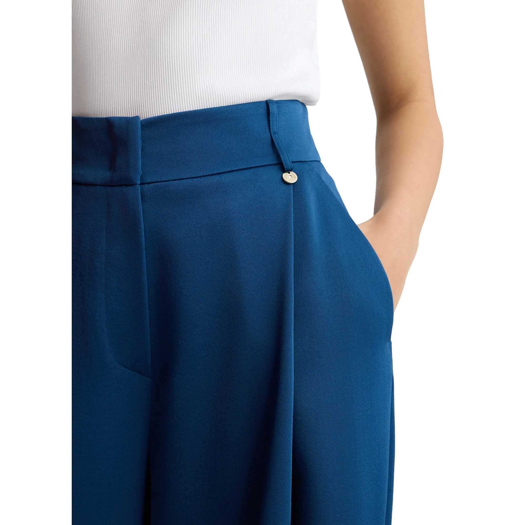 Pantaloni Donna a palazzo Blu - Image 4