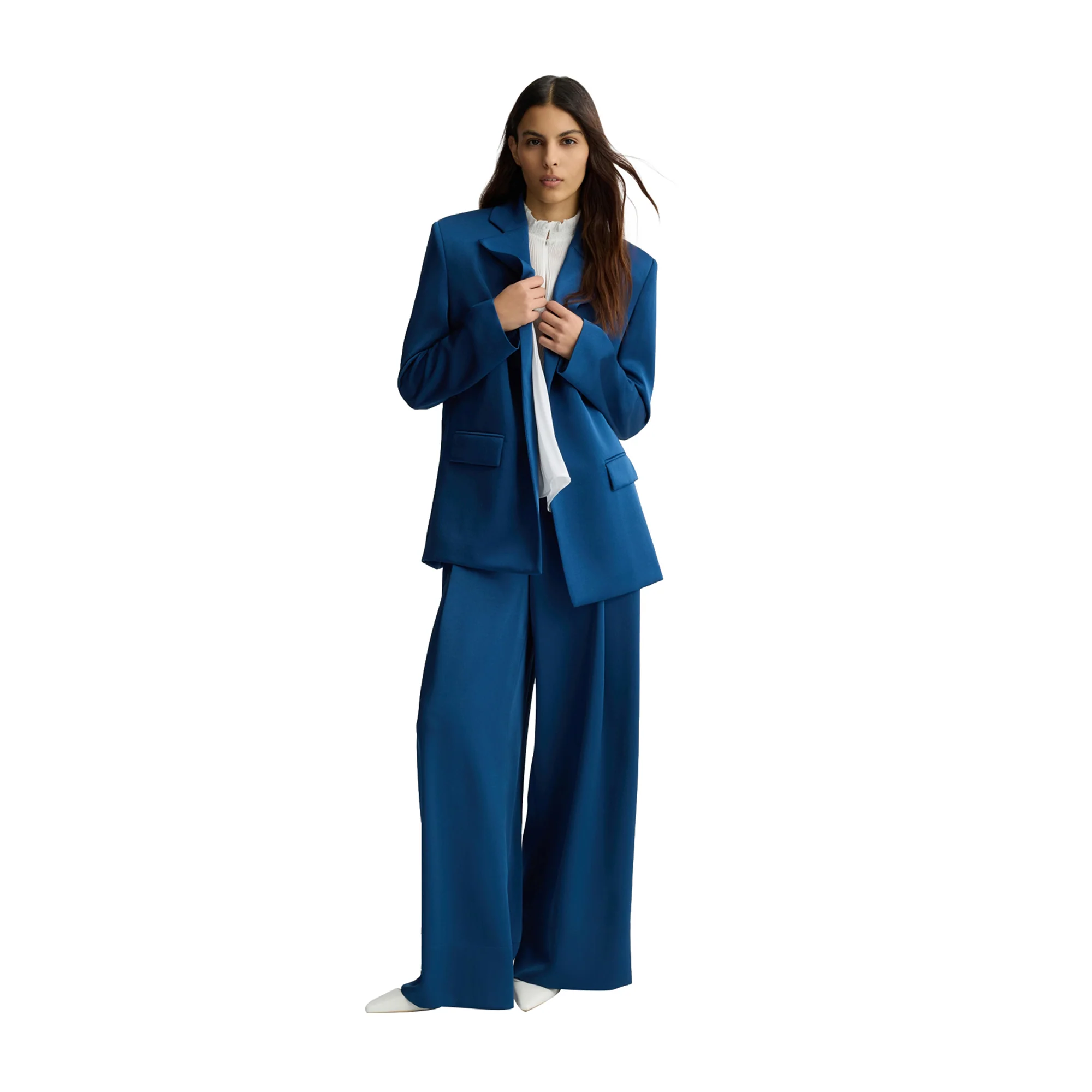 Pantaloni Donna a palazzo Blu - Image 5