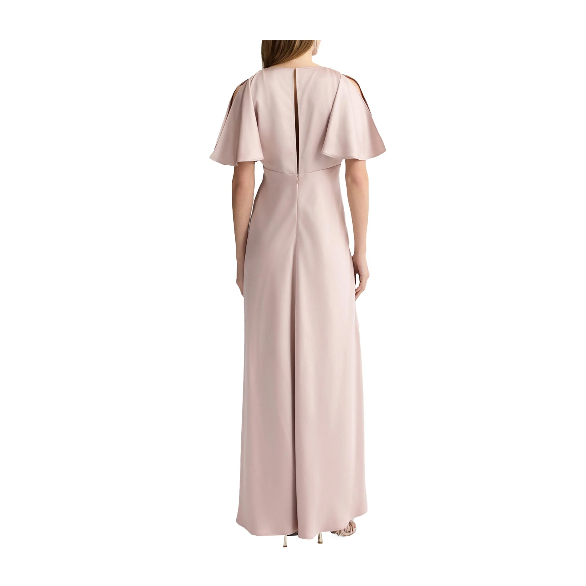 Abito lungo Donna in raso Rosa - Image 3