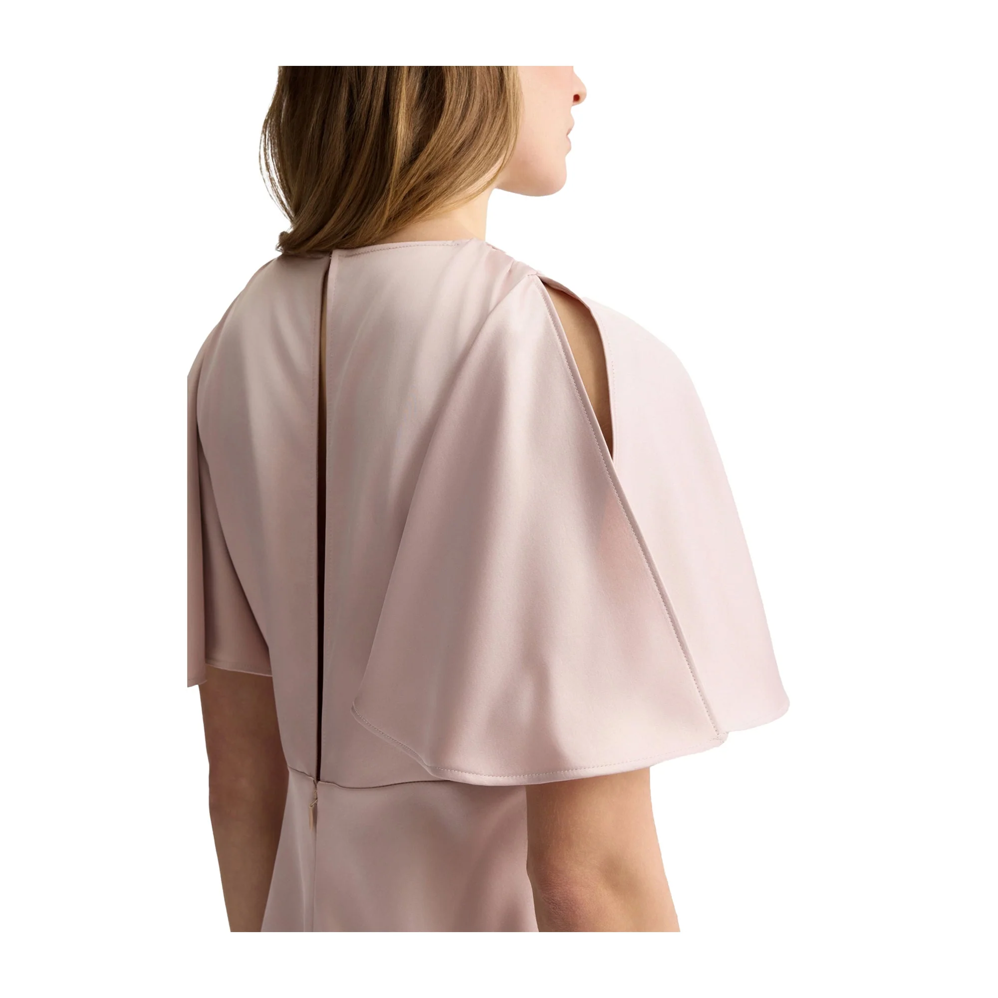 Abito lungo Donna in raso Rosa - Image 4