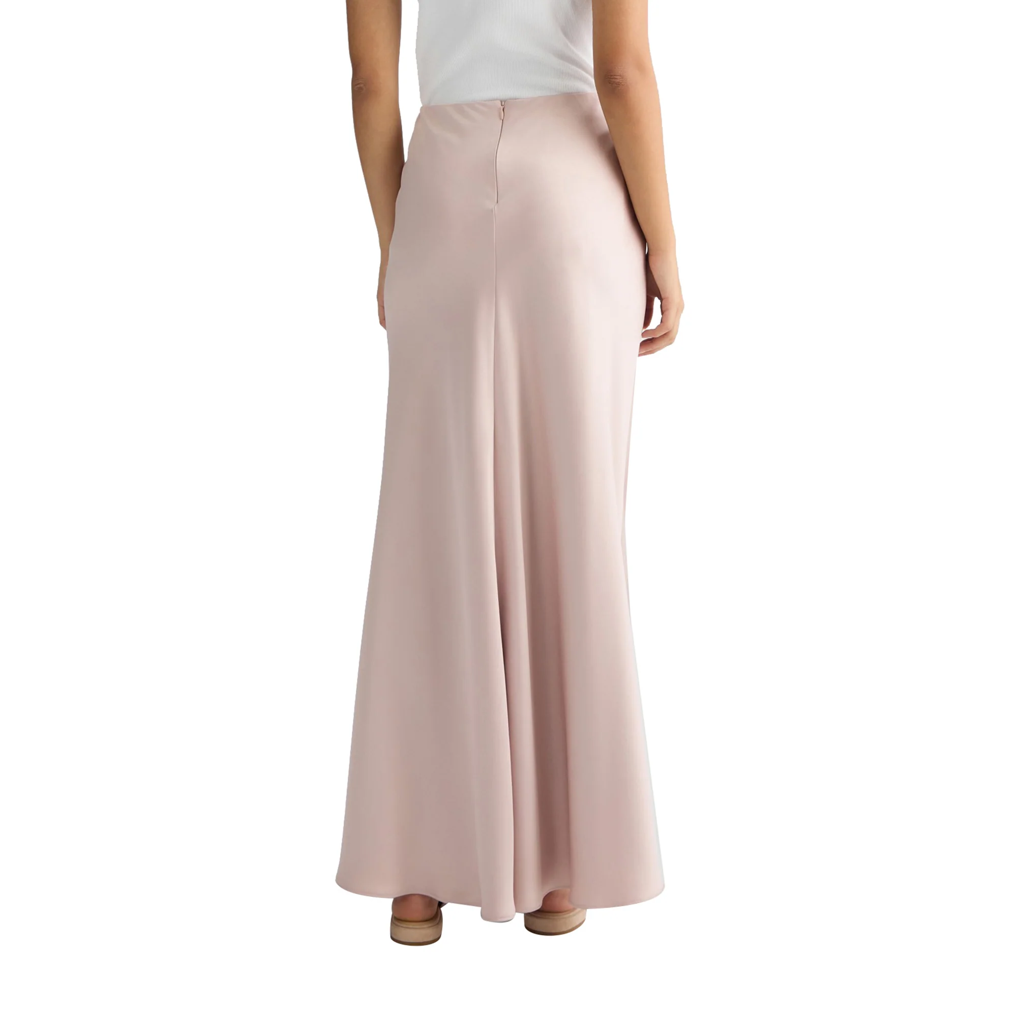 Gonna lunga Donna in raso Rosa - Image 3