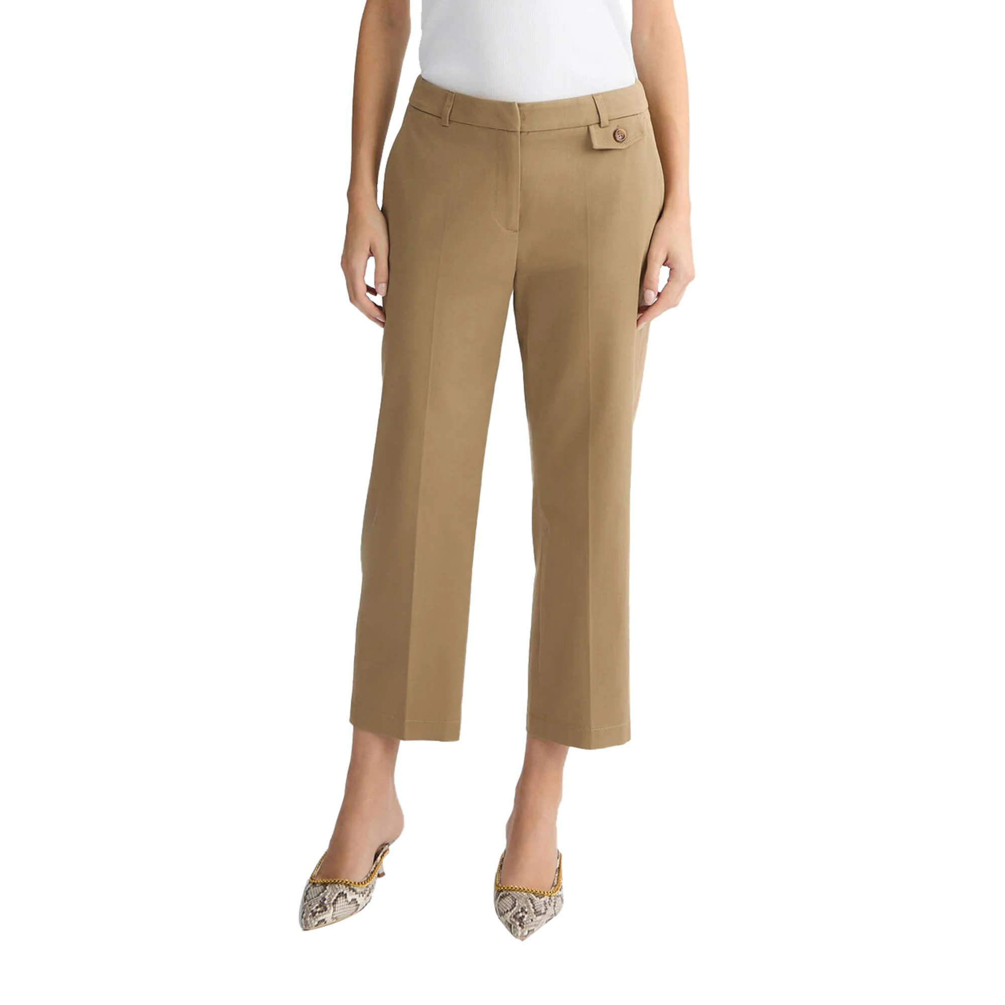 Pantaloni Chino da Donna Beige - Image 2