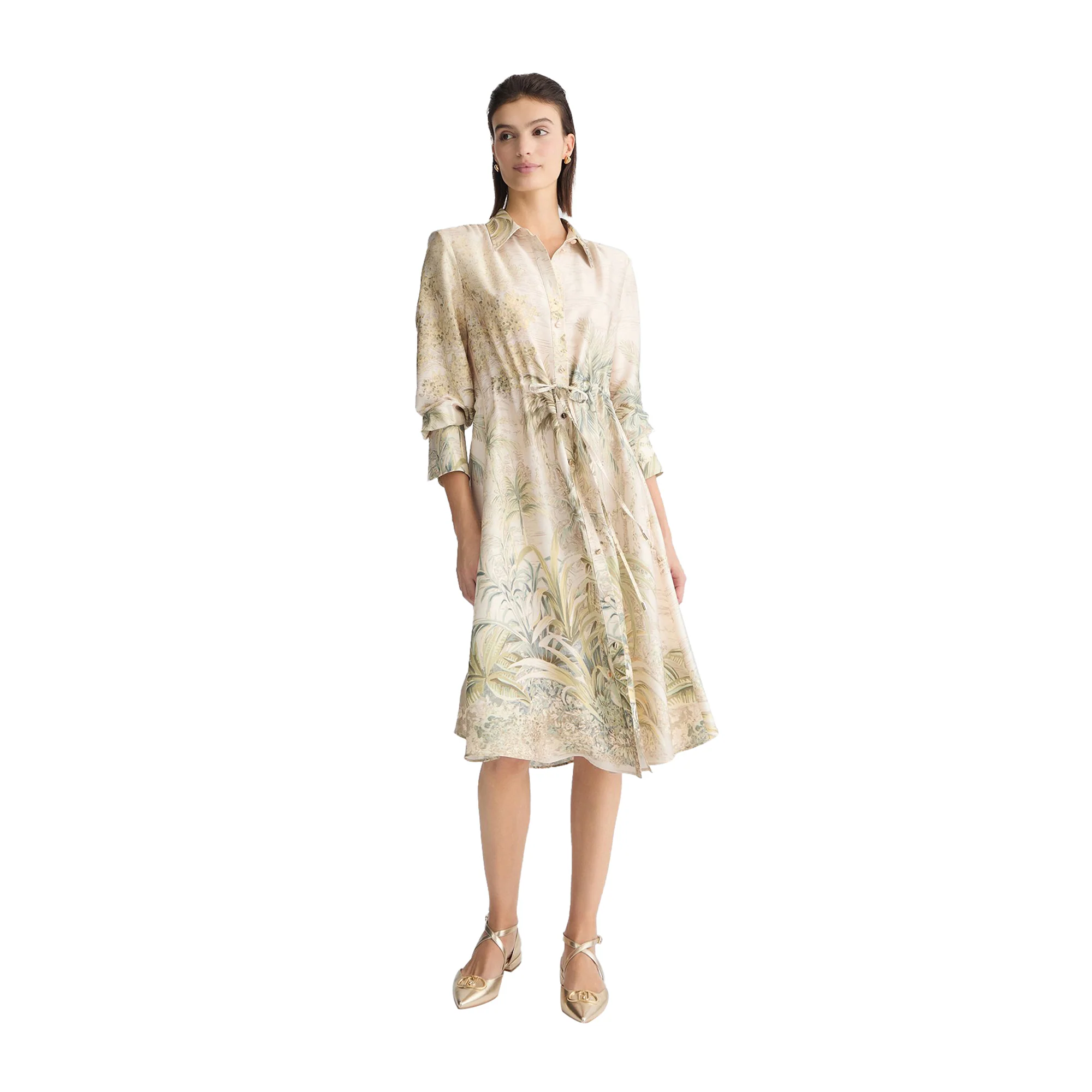 Abito Donna chemisier con stampa jungle - Image 2