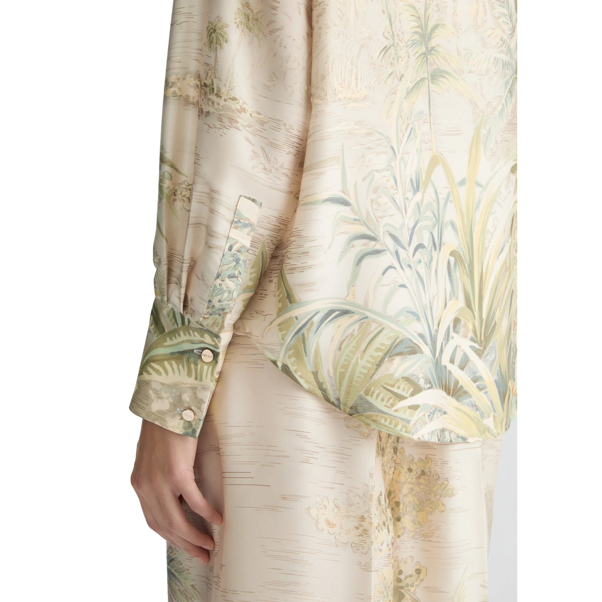 Camicia Donna in twill con stampa tropicale - Image 4