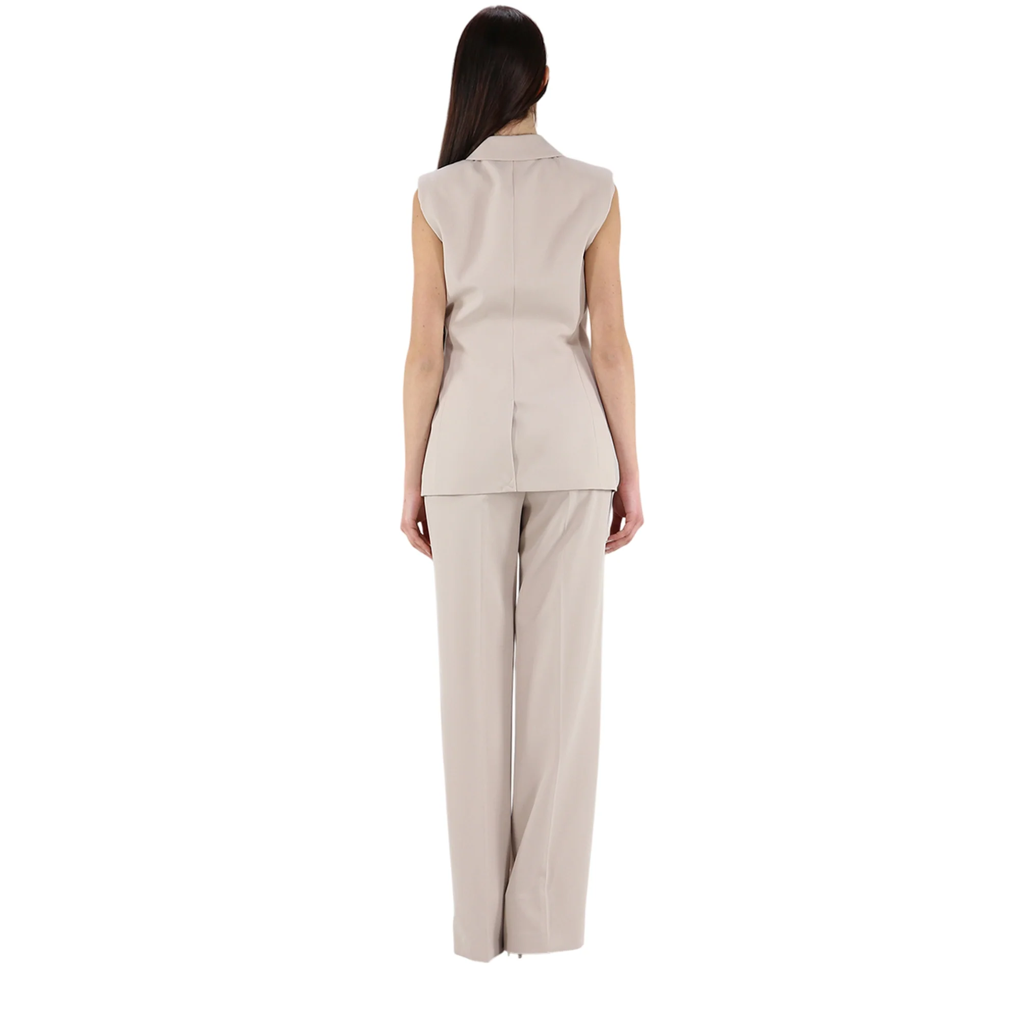 Gilet Donna con Doppiopetto Beige - Image 2