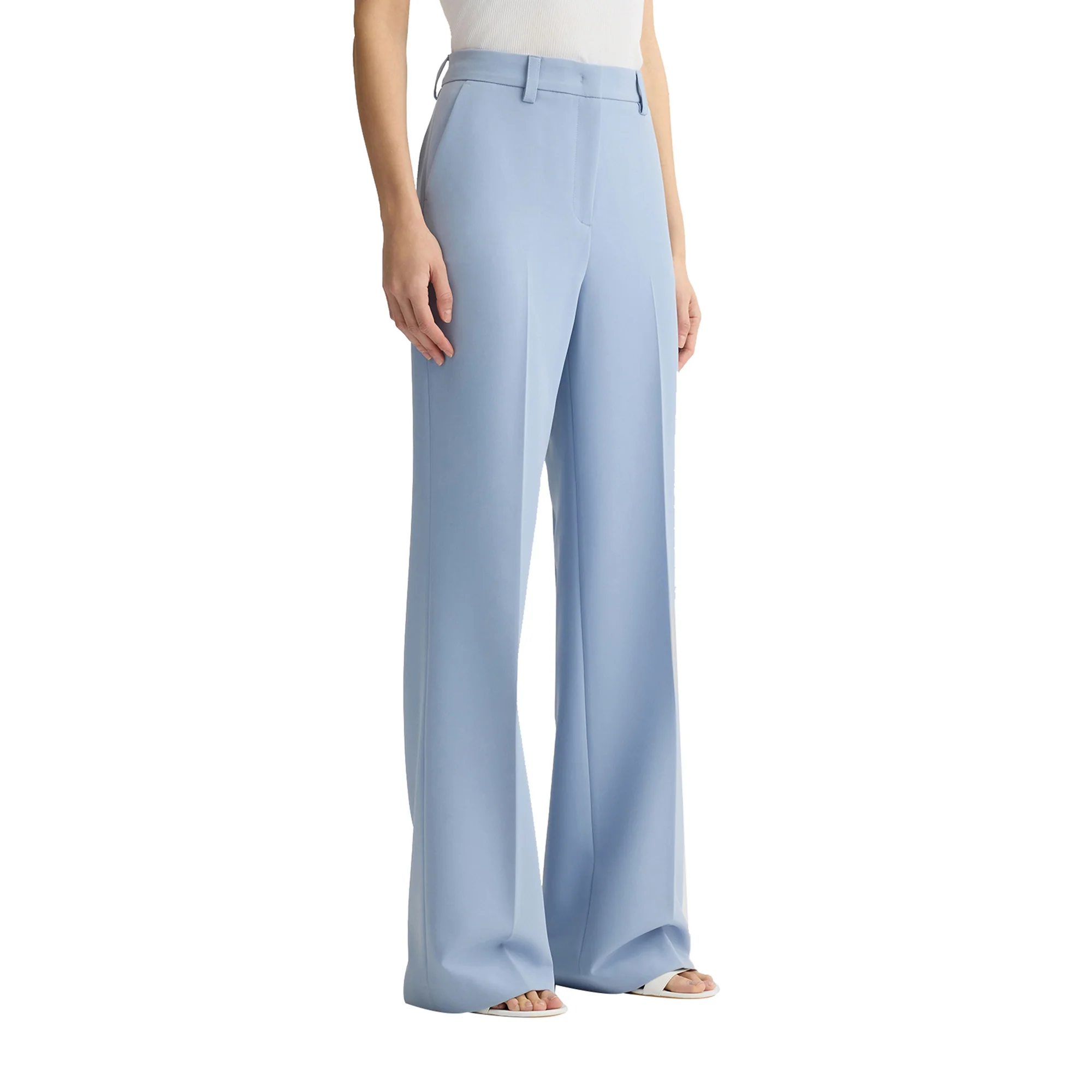 Pantaloni da donna azzurri a palazzo - Image 2