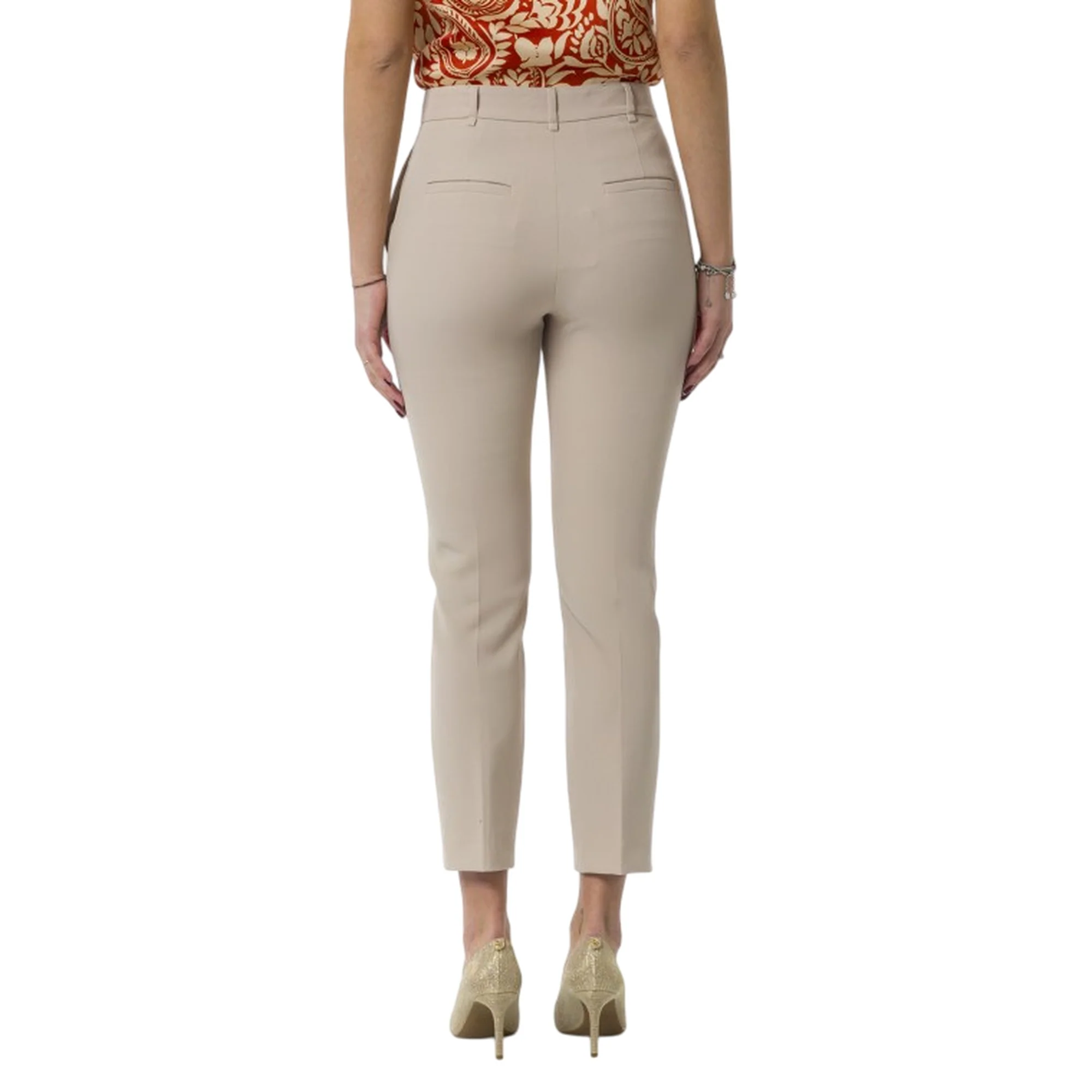 Pantaloni a sigaretta da Donna Beige - Image 3