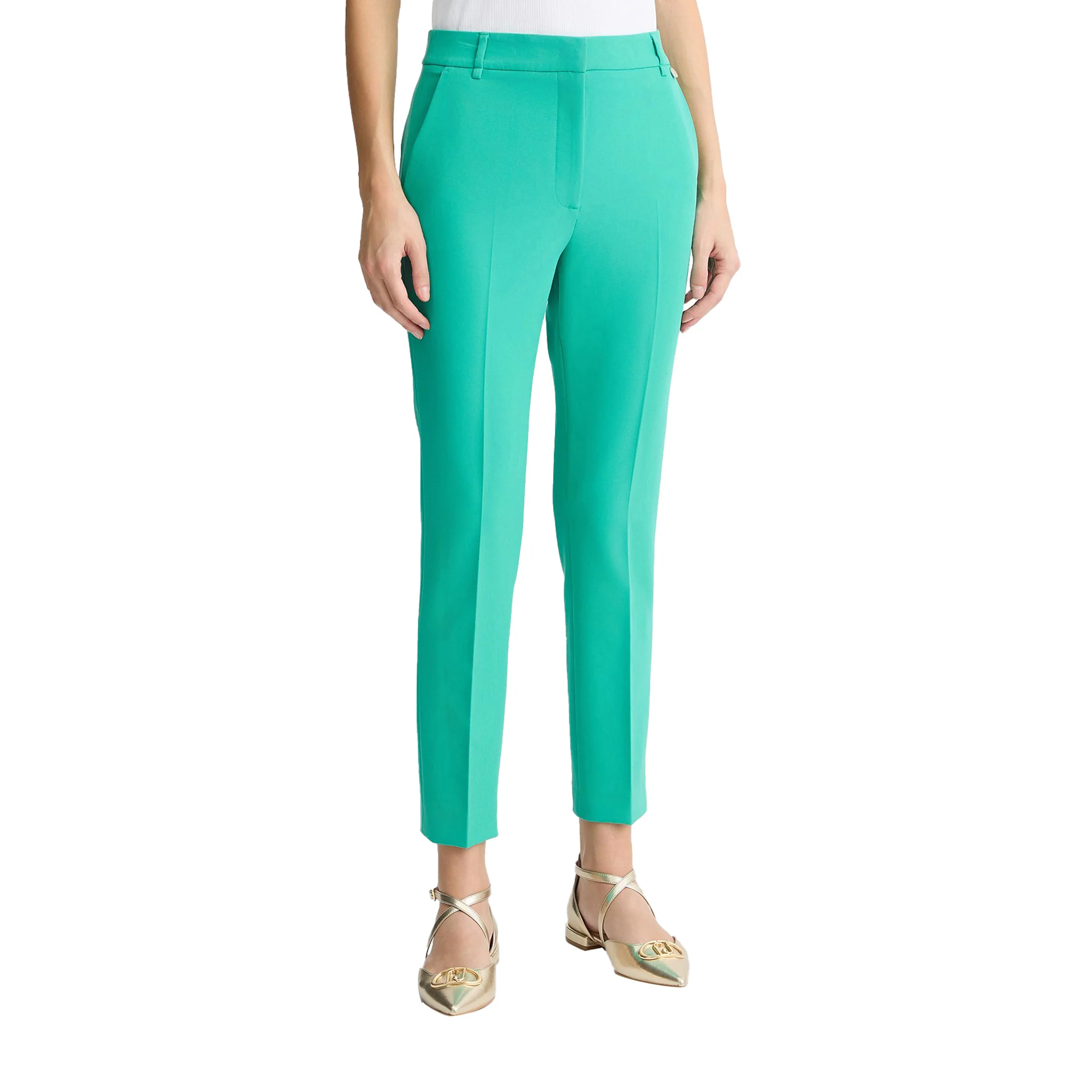 Pantaloni a sigaretta da Donna Verde - Image 2