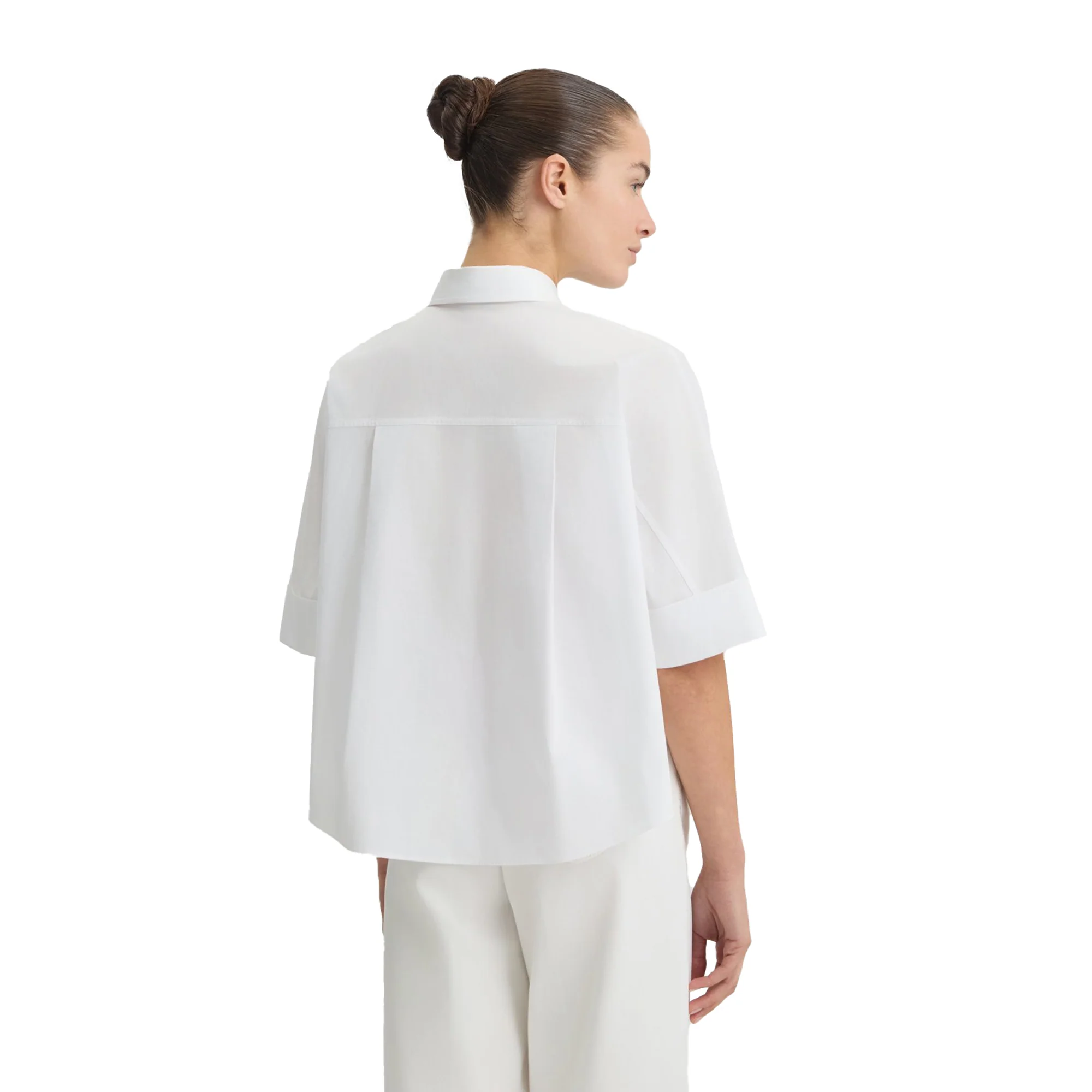 Camicia Donna boxy in cotone Bianco - Image 3