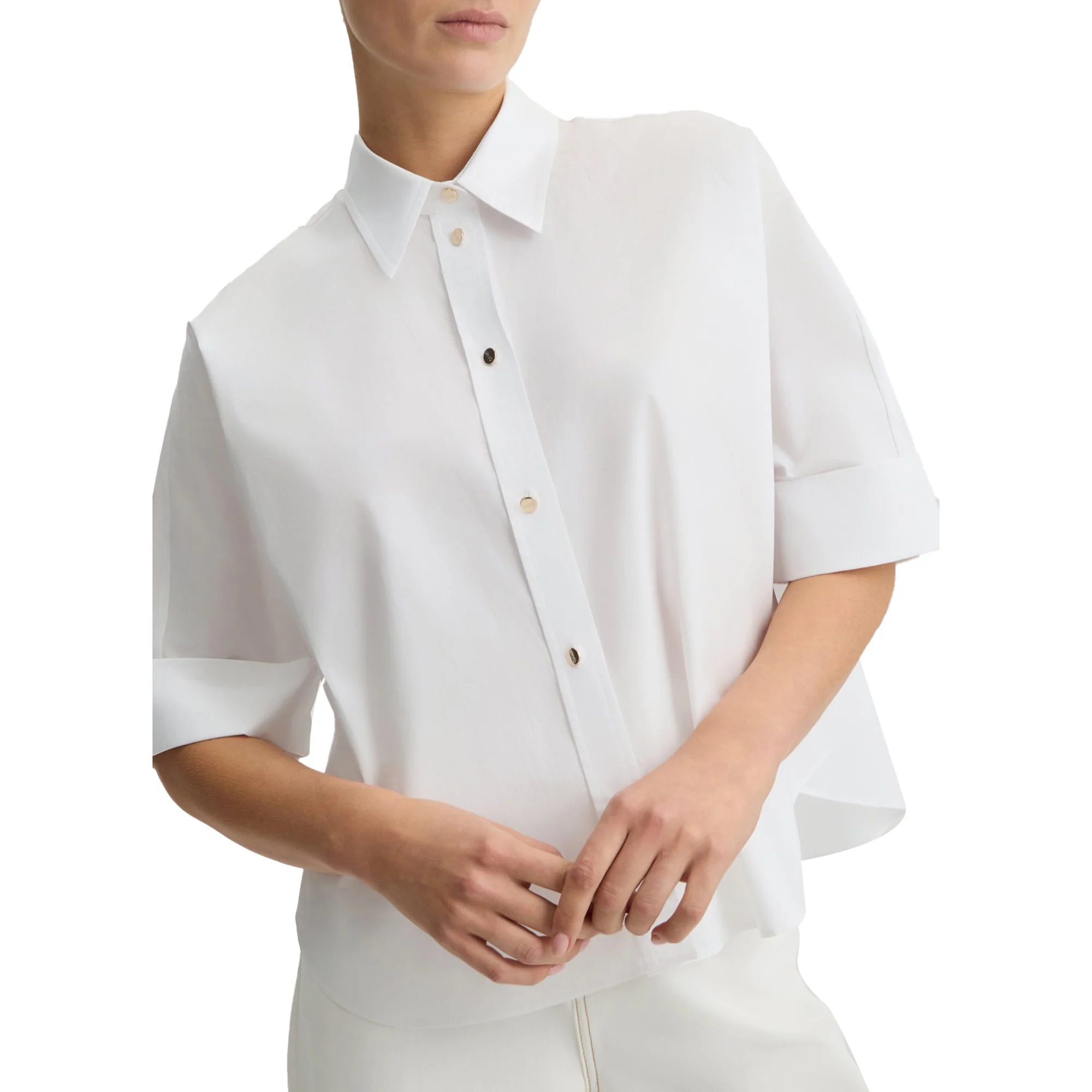 Camicia Donna boxy in cotone Bianco - Image 4