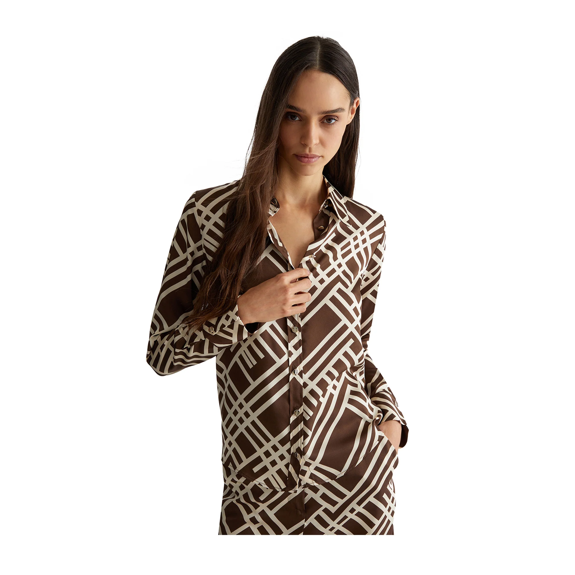 Camicia Donna con stampa check - Image 2