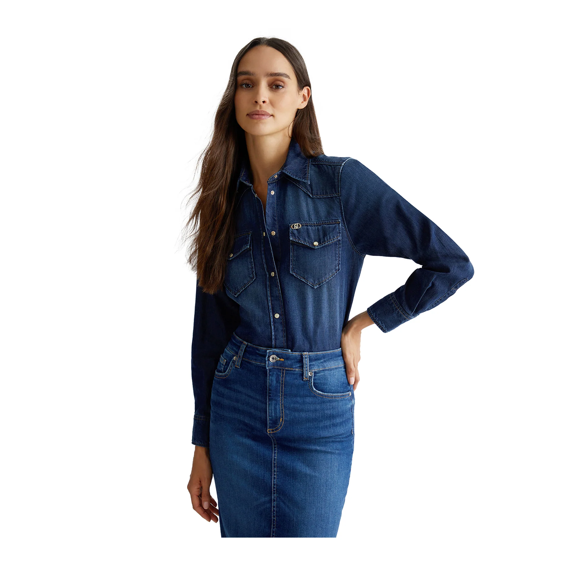 Camicia Donna con taschini con patta e bottoni - Image 2
