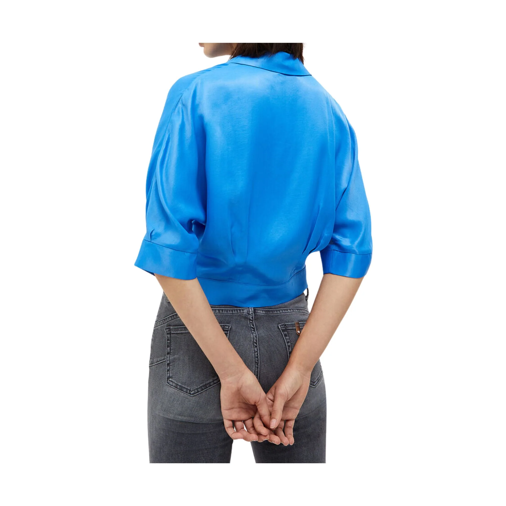 Camicia Donna in raso a tinta unita - Image 3