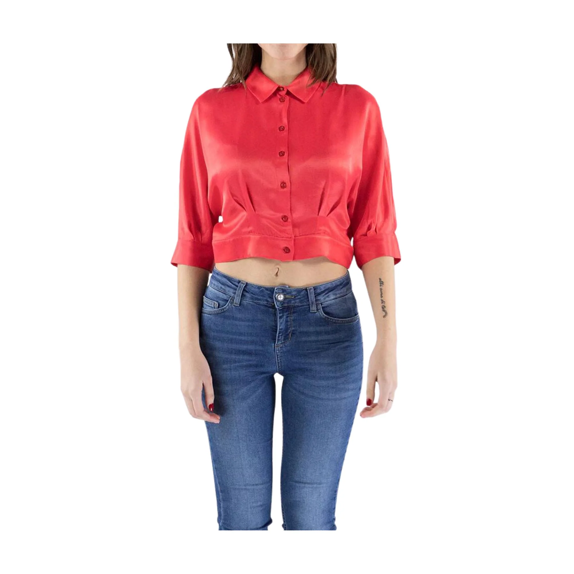 Camicia Donna in raso a tinta unita - Image 5