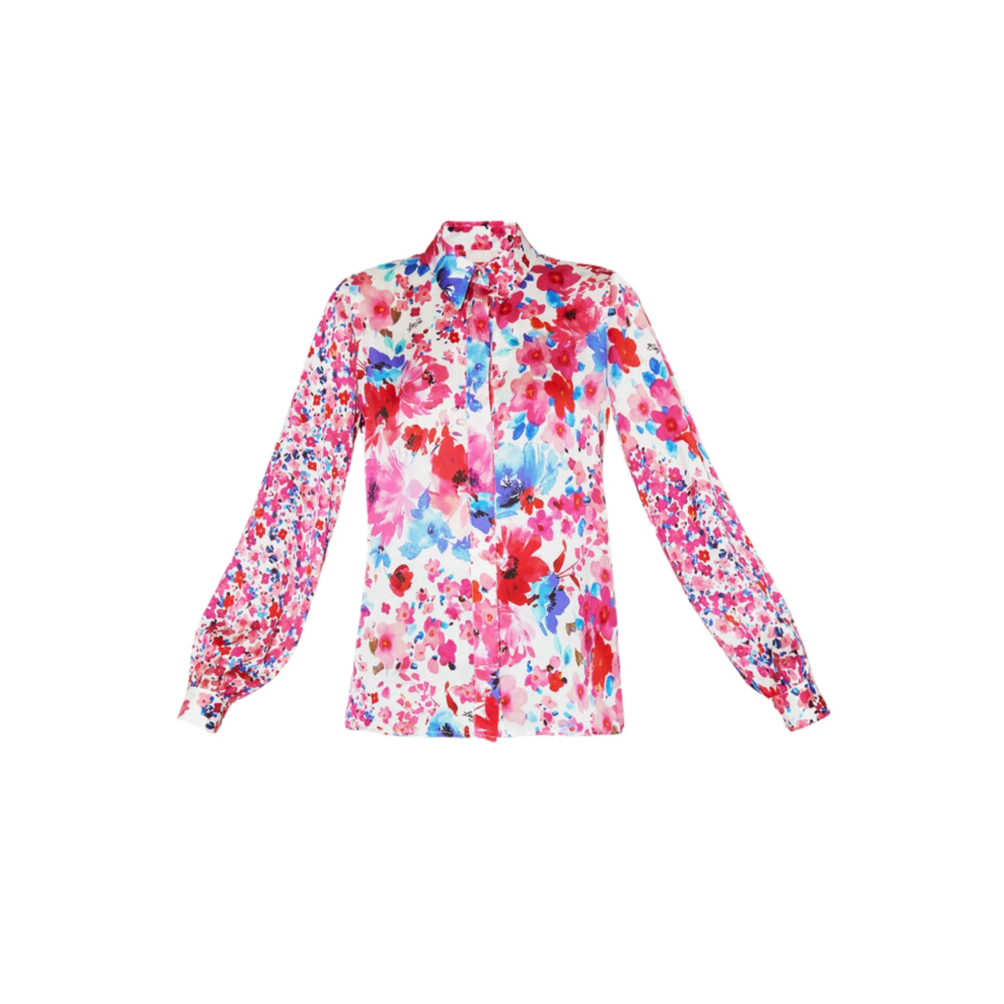 Camicia Donna in raso con motivo floreale