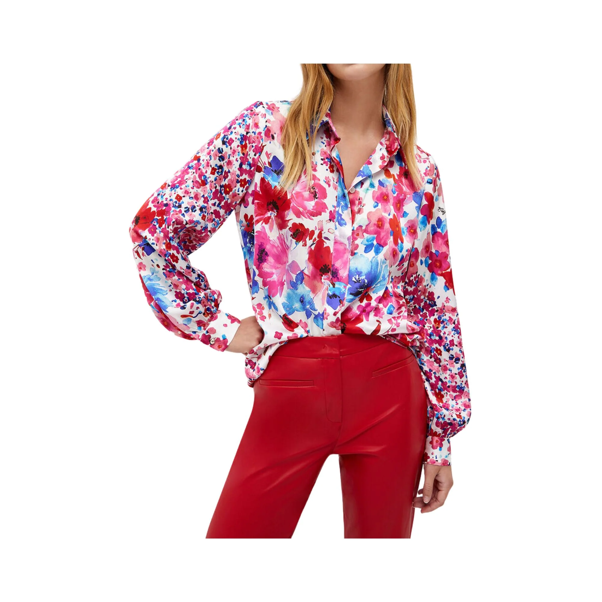 Camicia Donna in raso con motivo floreale - Image 2