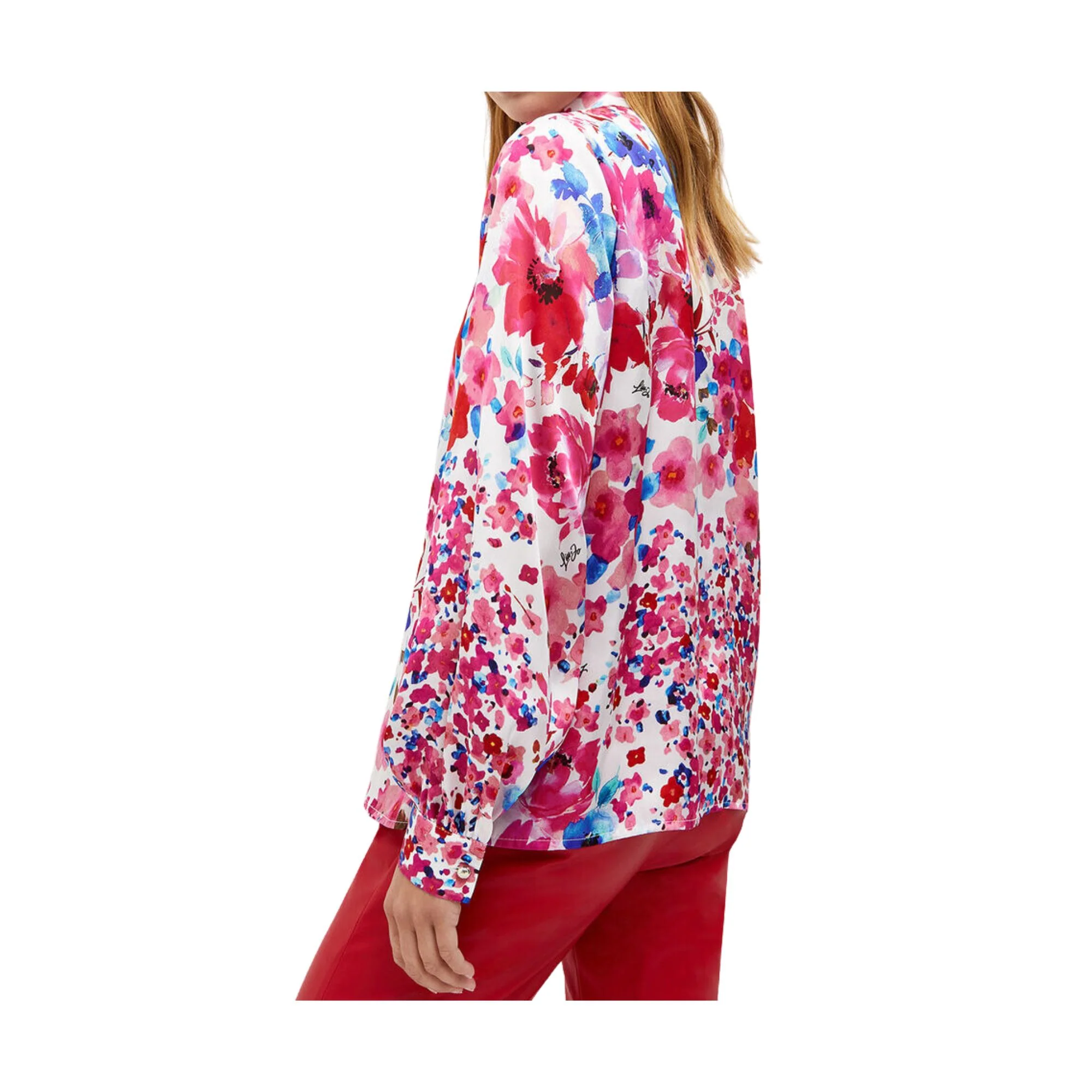 Camicia Donna in raso con motivo floreale - Image 3