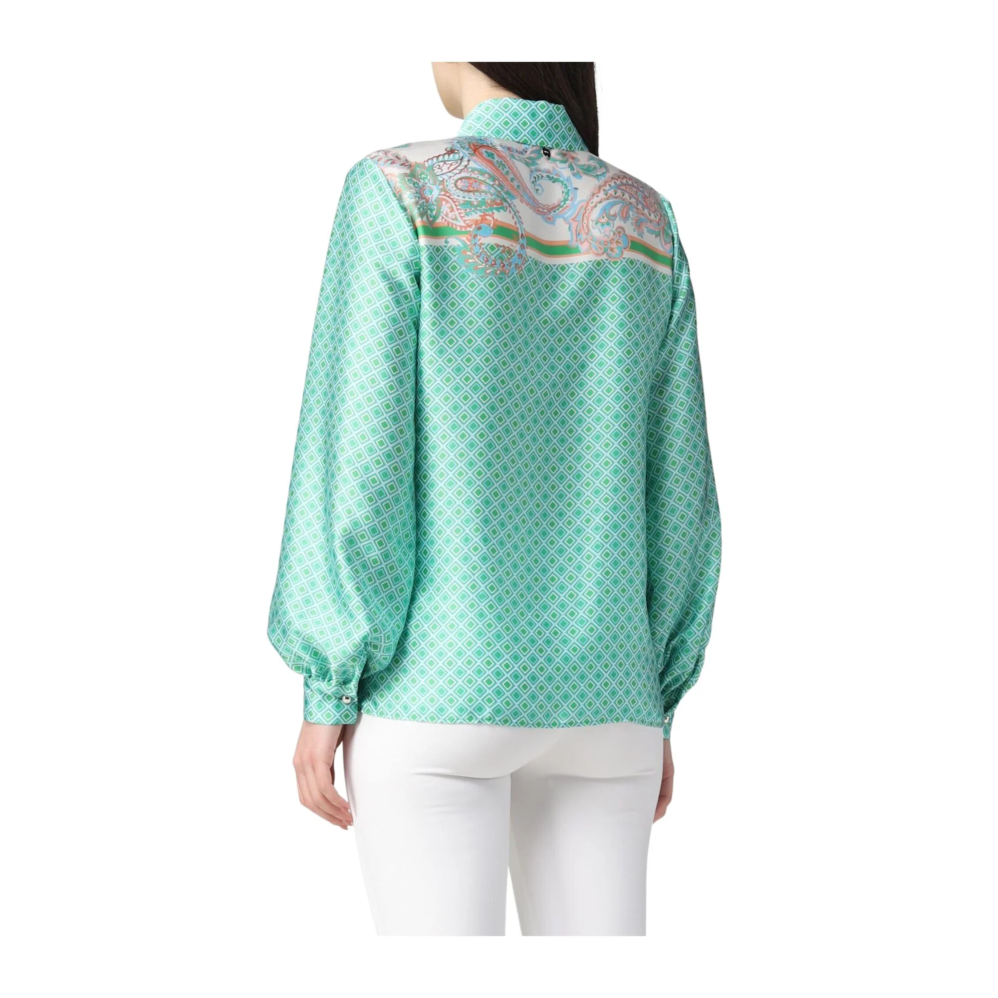 Camicia Donna in raso con motivo floreale - Image 5