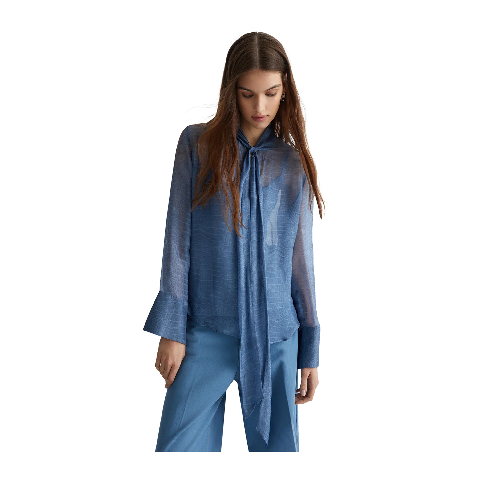 Blusa Donna con collo a foulard - Image 2