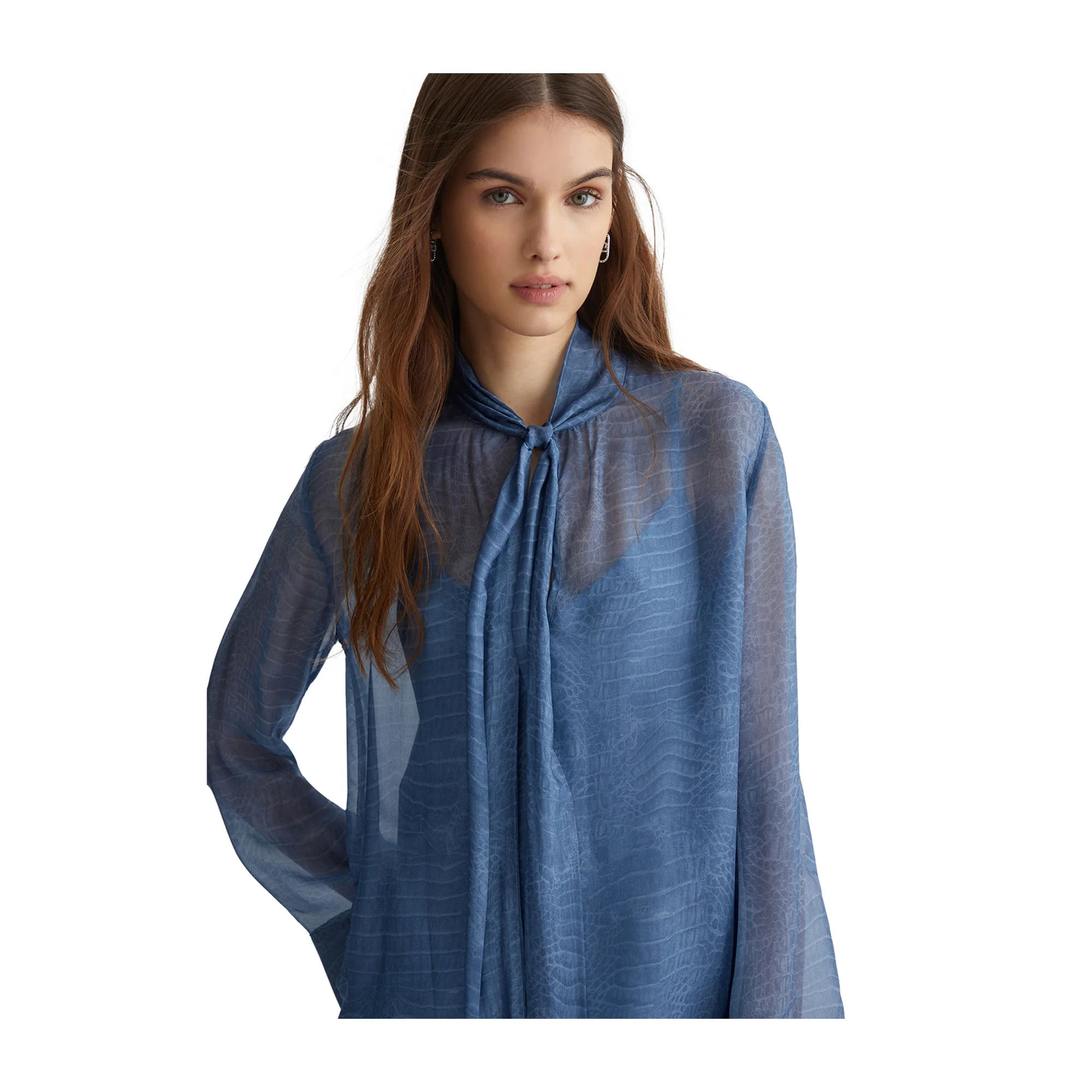 Blusa Donna con collo a foulard - Image 4