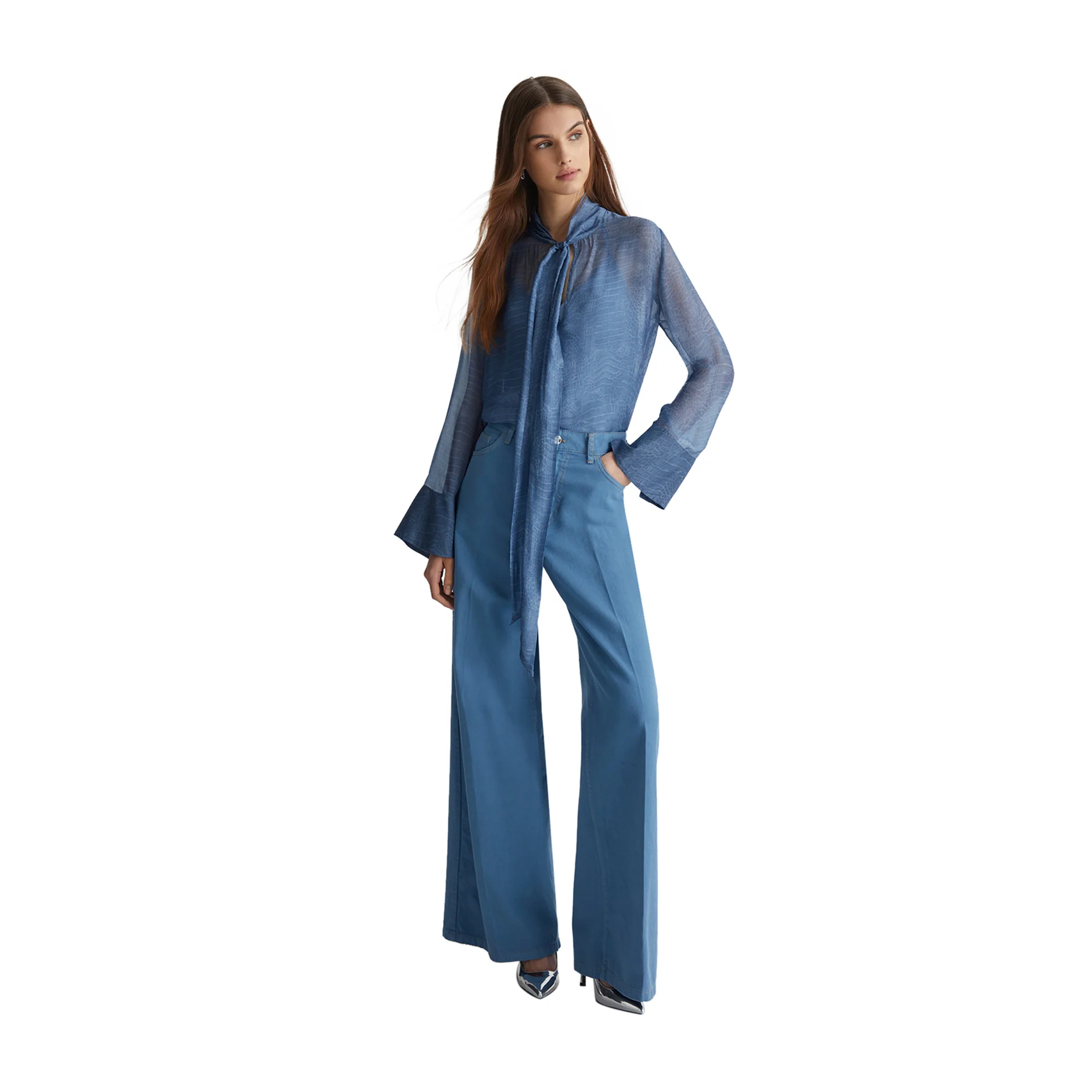 Blusa Donna con collo a foulard - Image 6