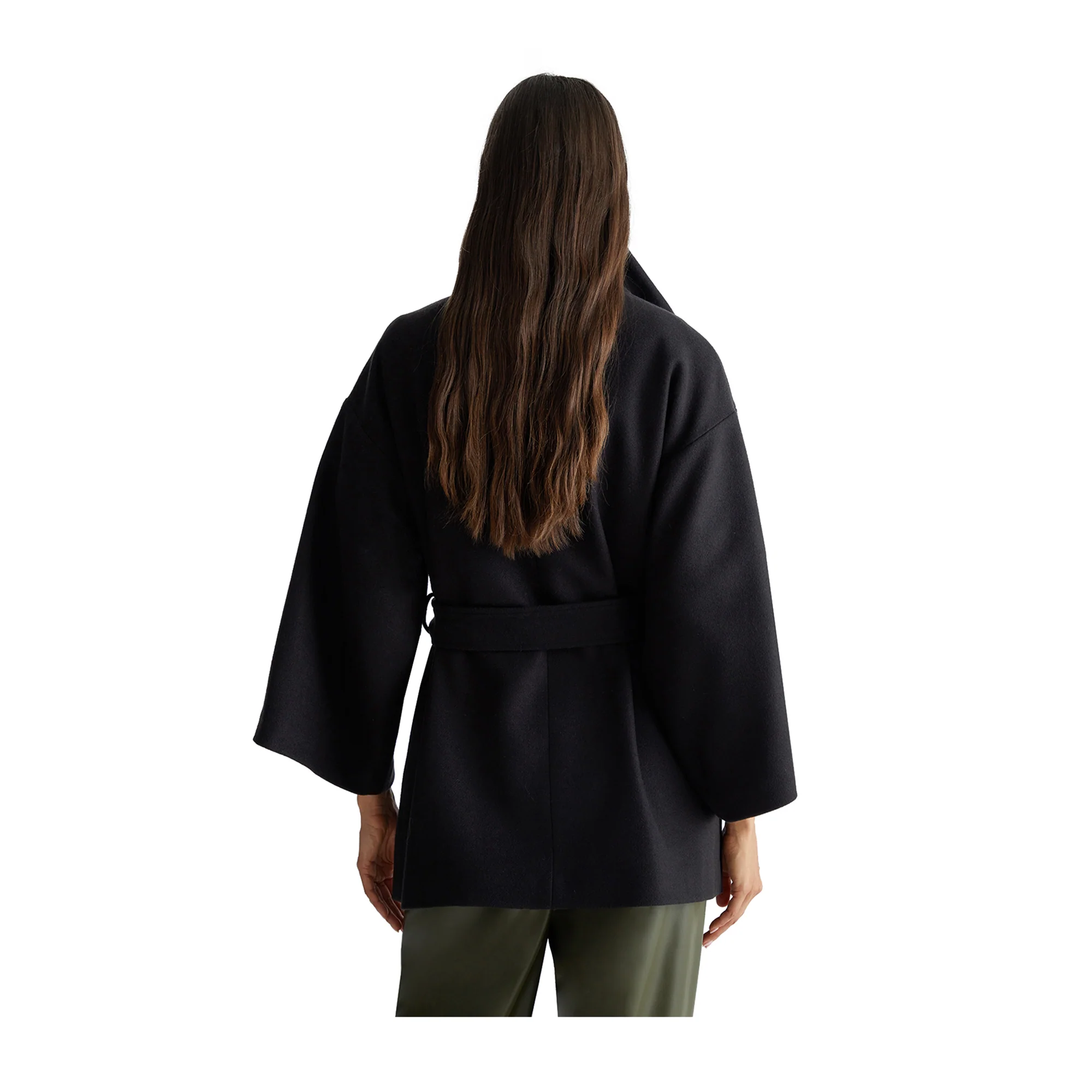 Cappotto Donna con cintura sur ton - Image 3