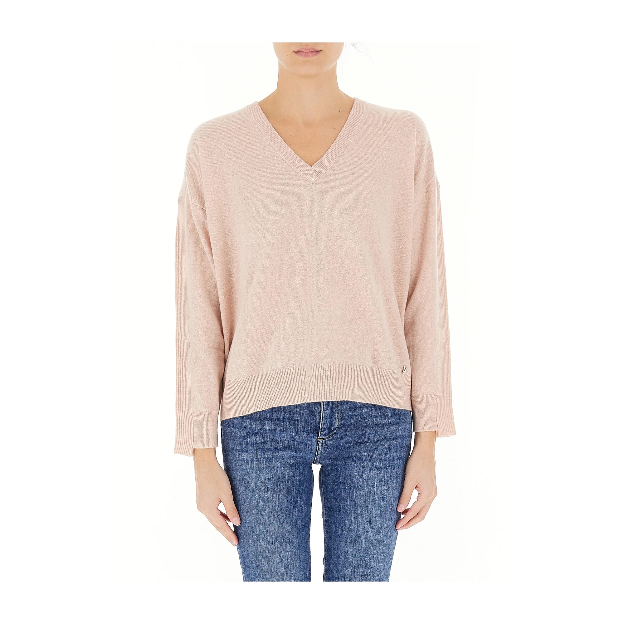 Maglia Donna in lana con scollo a V
