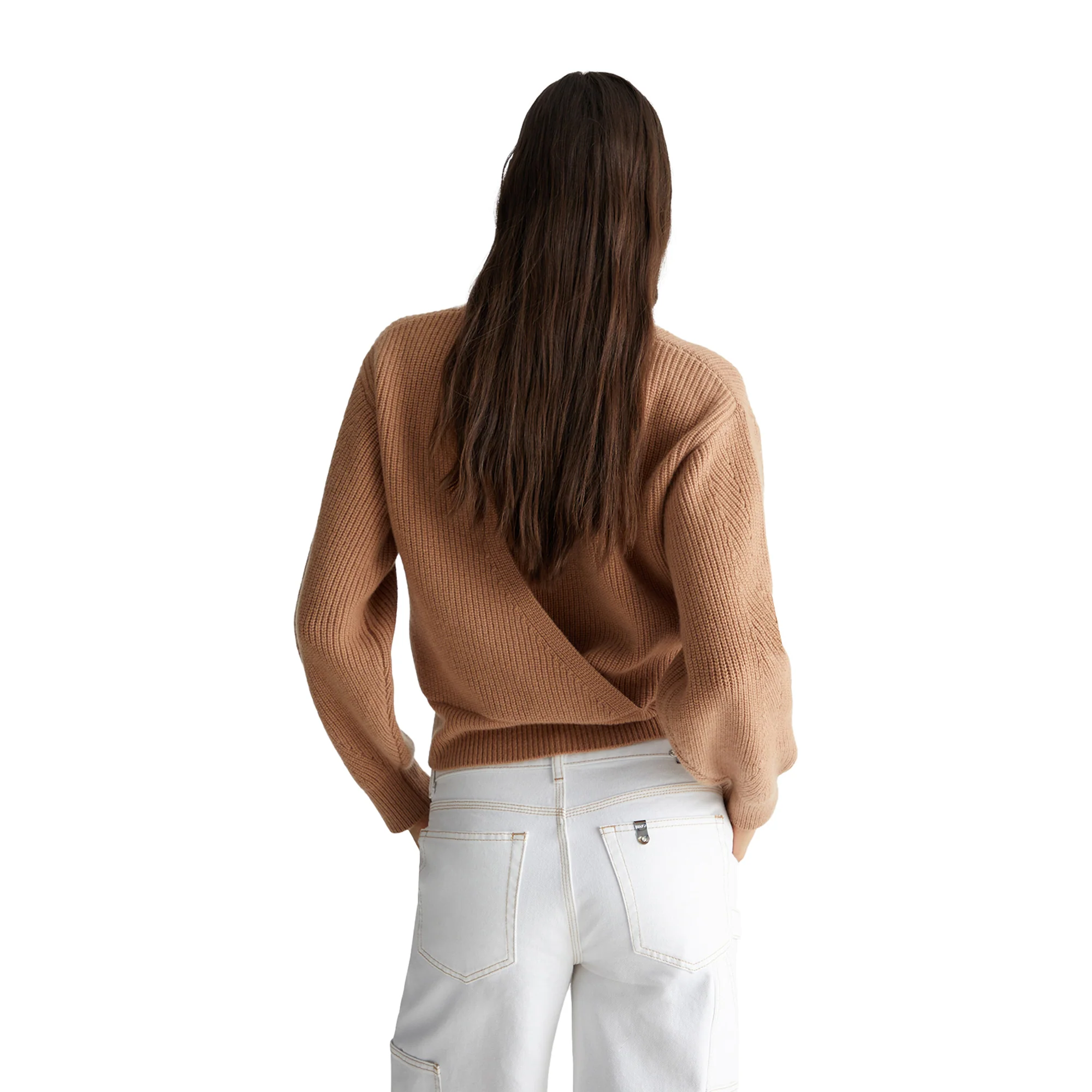 Maglia Donna in lana con girocollo strass - Image 3