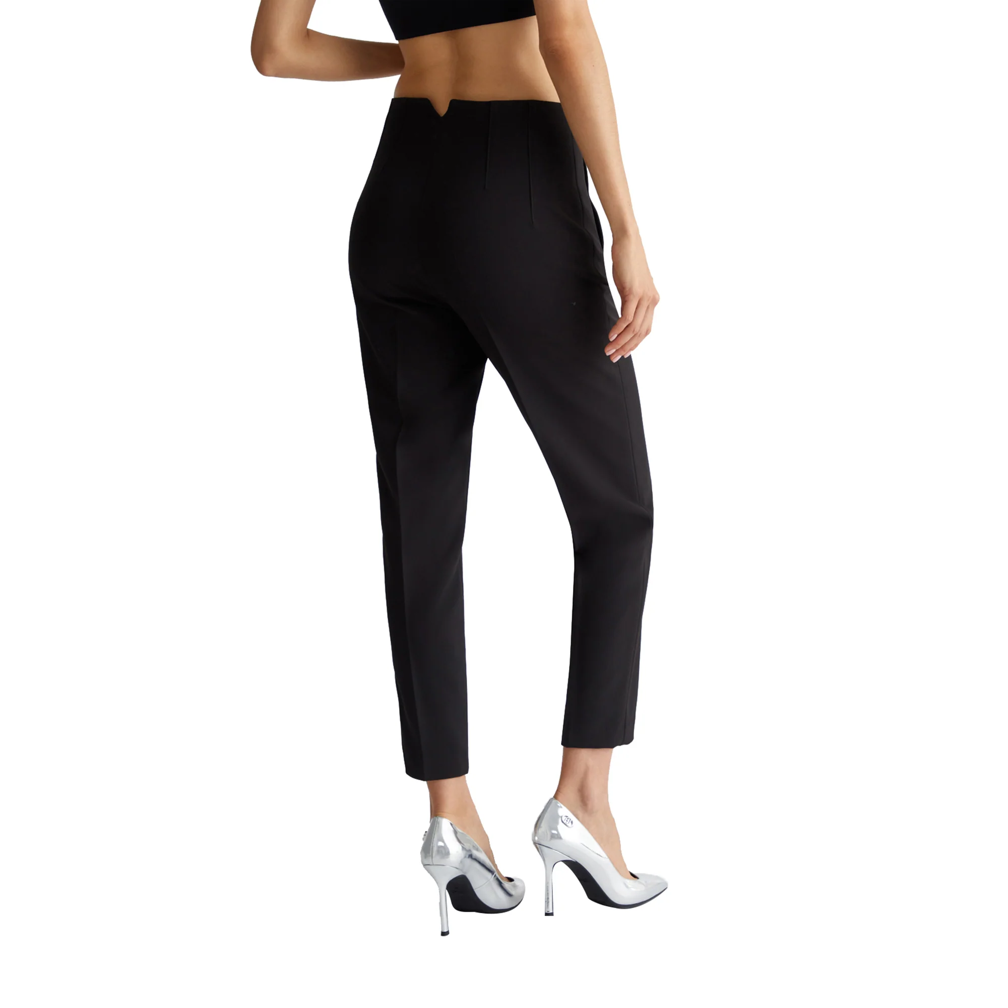 Pantaloni Donna cropped stretch Nero - Image 3