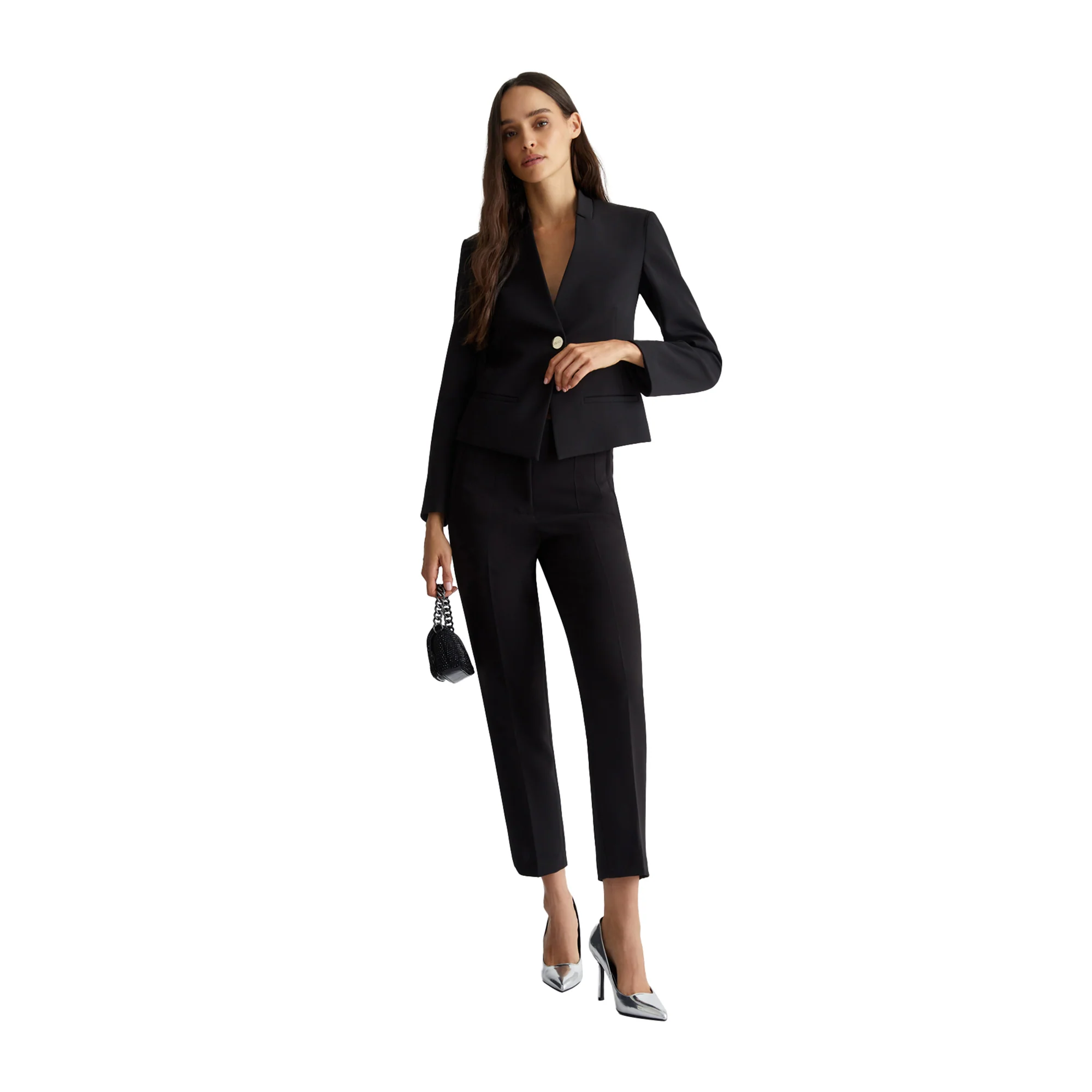 Pantaloni Donna cropped stretch Nero - Image 6