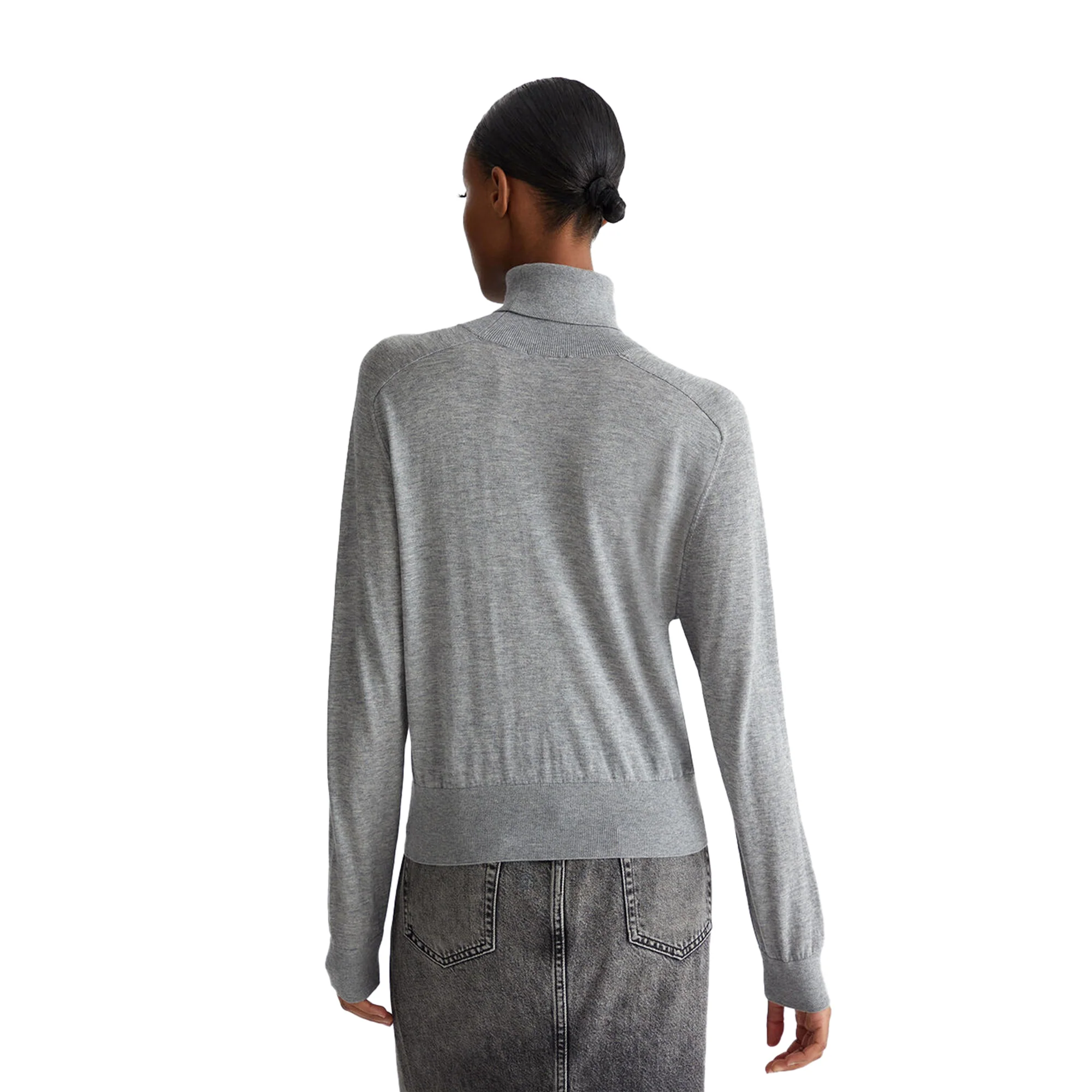 Dolcevita Donna in cotone e cashmere Grigio - Image 4