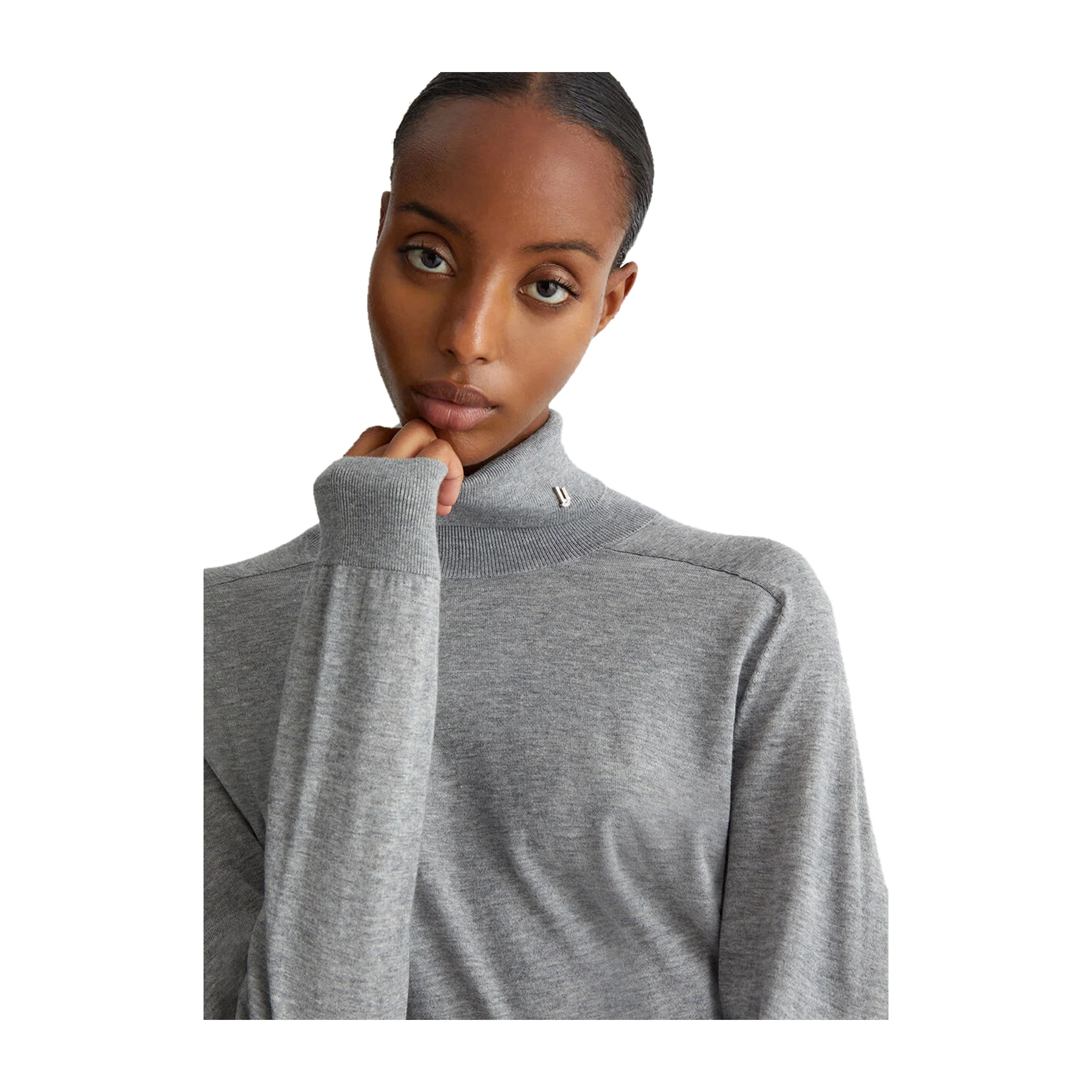 Dolcevita Donna in cotone e cashmere Grigio - Image 5